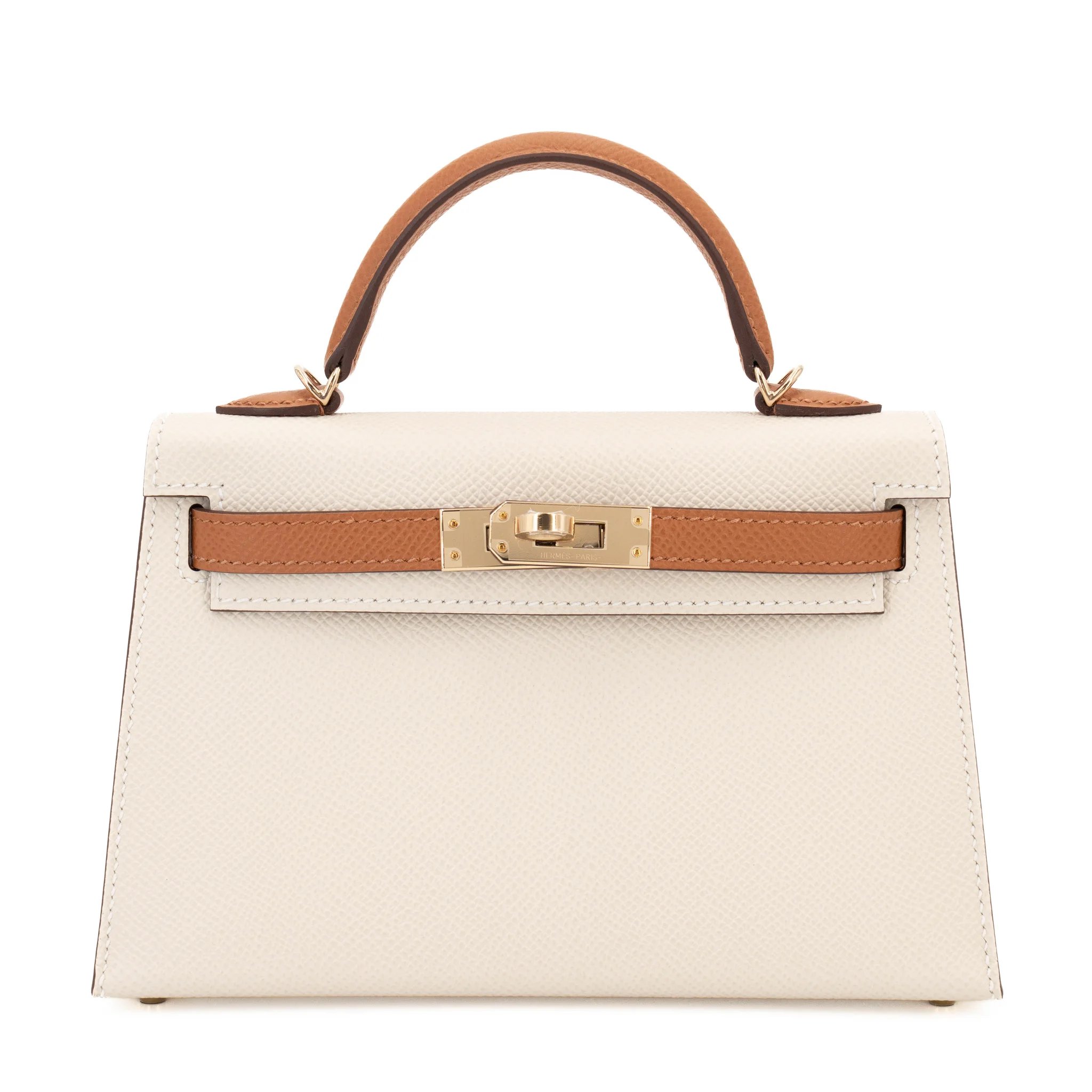 Brand New ( Rank N ) HERMÈS Special Order Mini Kelly II HSS Craie (10) Gold (37) Epsom Permabrass hardware K (2025)