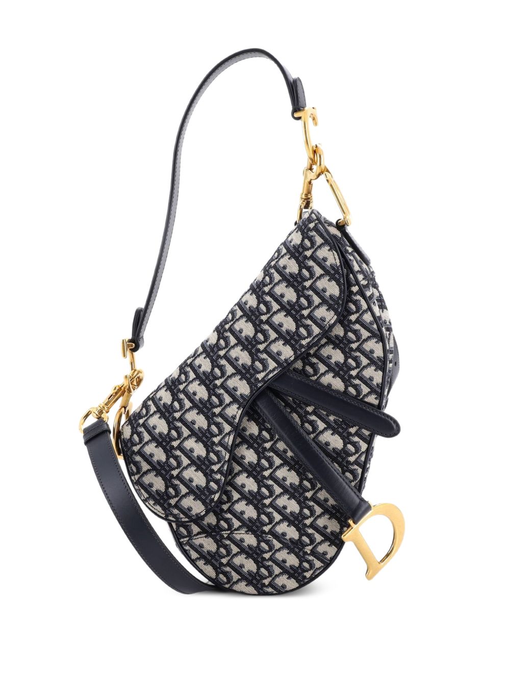Dior Saddle Handbag with Strap Oblique Canvas Medium shoulder bag