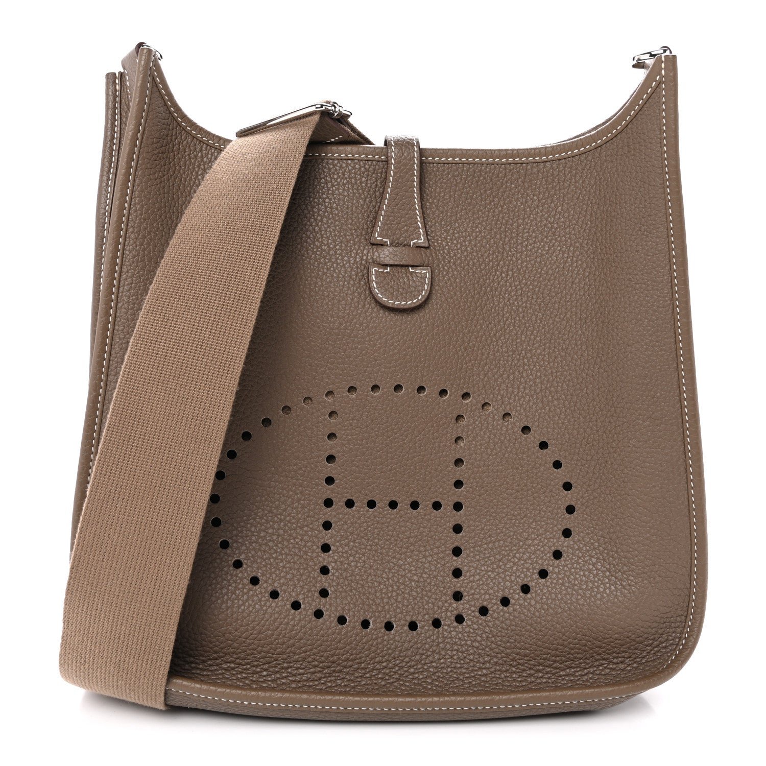 Hermes Taurillon Clemence Evelyne III PM Etoupe