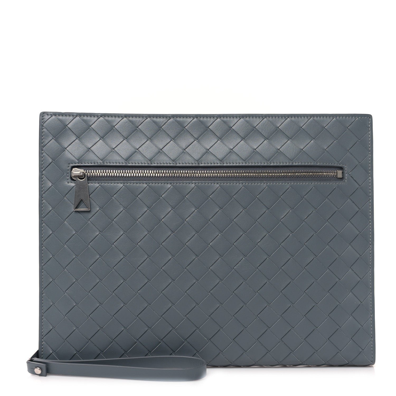 Bottega Veneta Calfskin Intrecciato Small Document Case Thunder
