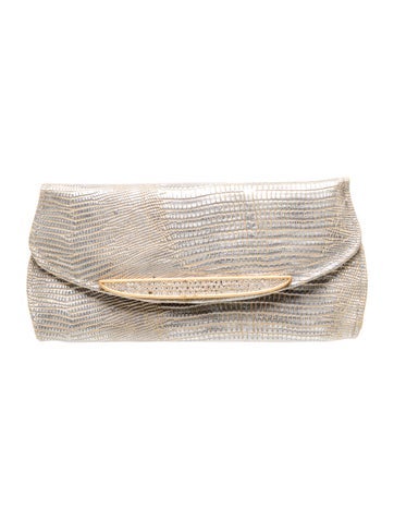 Embossed Leather Clutch