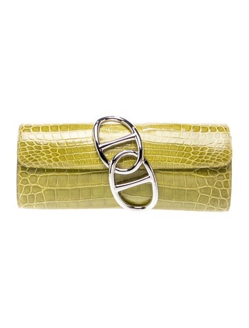 Hermes Shiny Niloticus Crocodile Egee Clutch