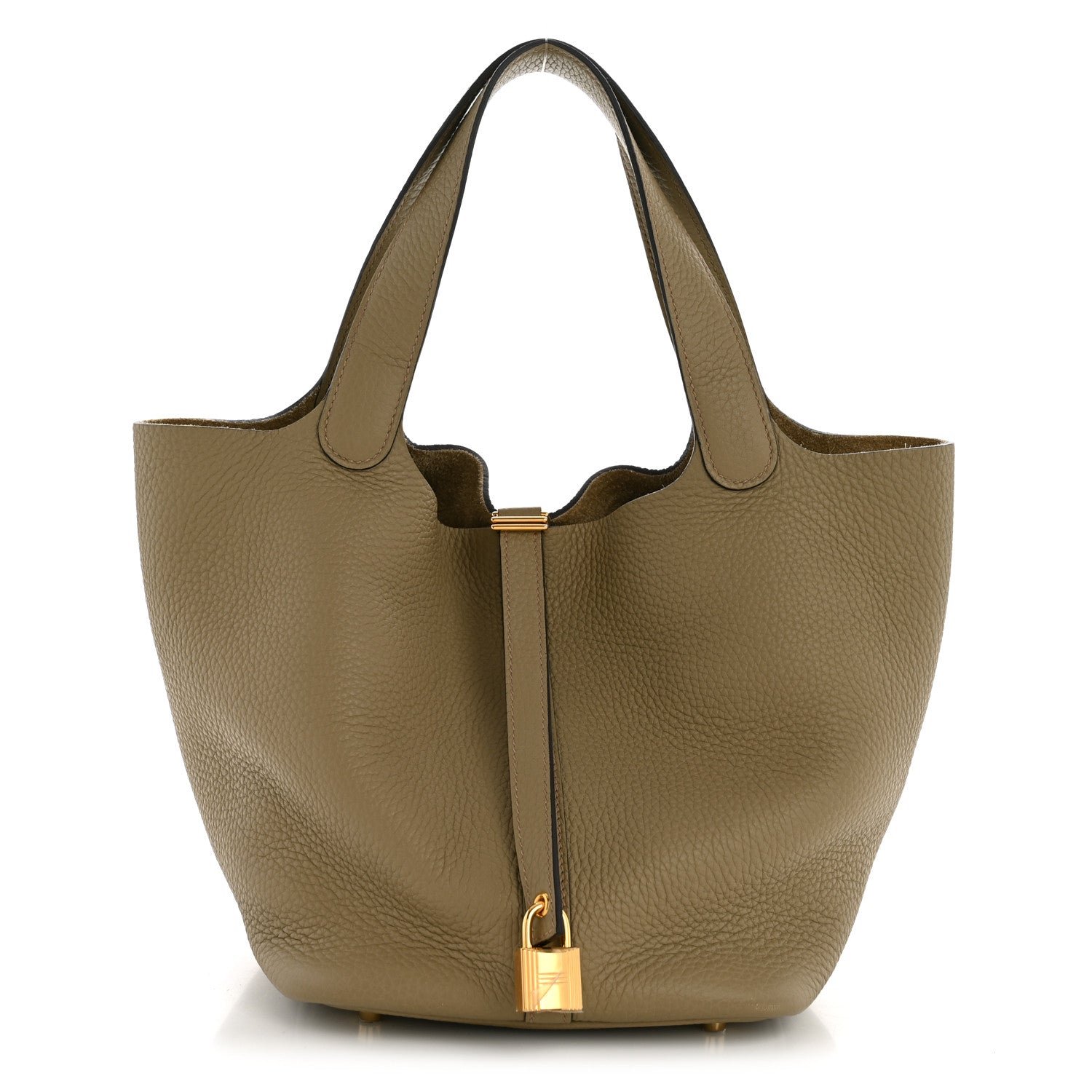 Hermes Taurillon Clemence Picotin Lock 22 MM Beige Marfa