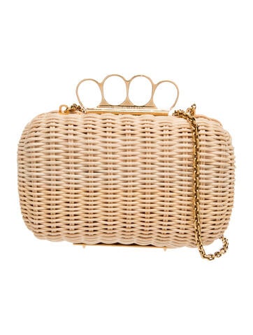 Alexander McQueen Straw Clutch