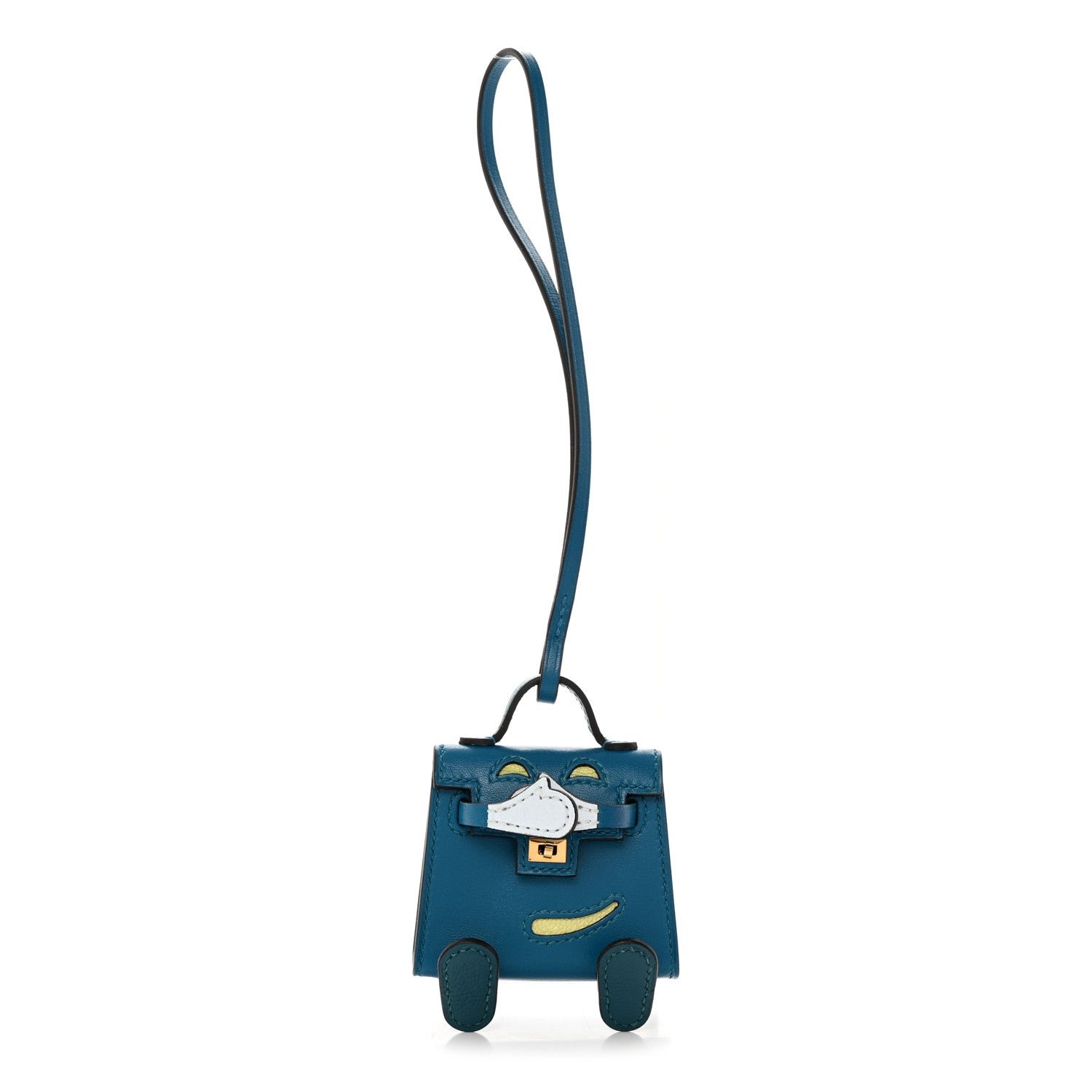 Hermes Tadelakt Chevre Mysore Kelly Quelle Idole Bag Charm Bleu Izmir Jaune Bourgeon Bleu Brume Vert Bosphore