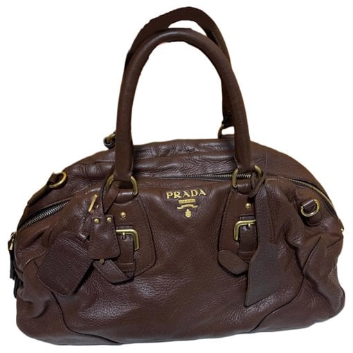 Bowling leather crossbody bag