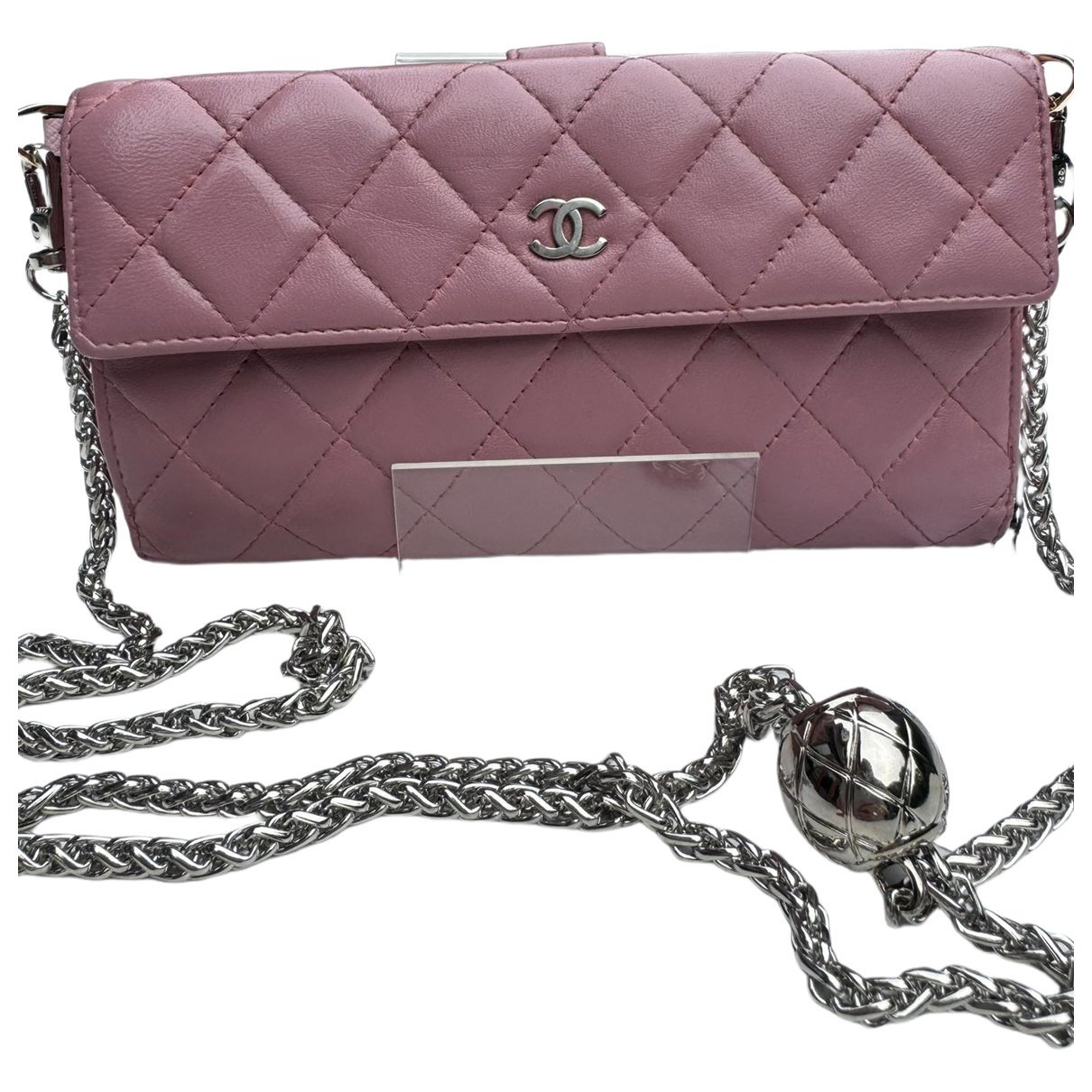 Leather clutch bag