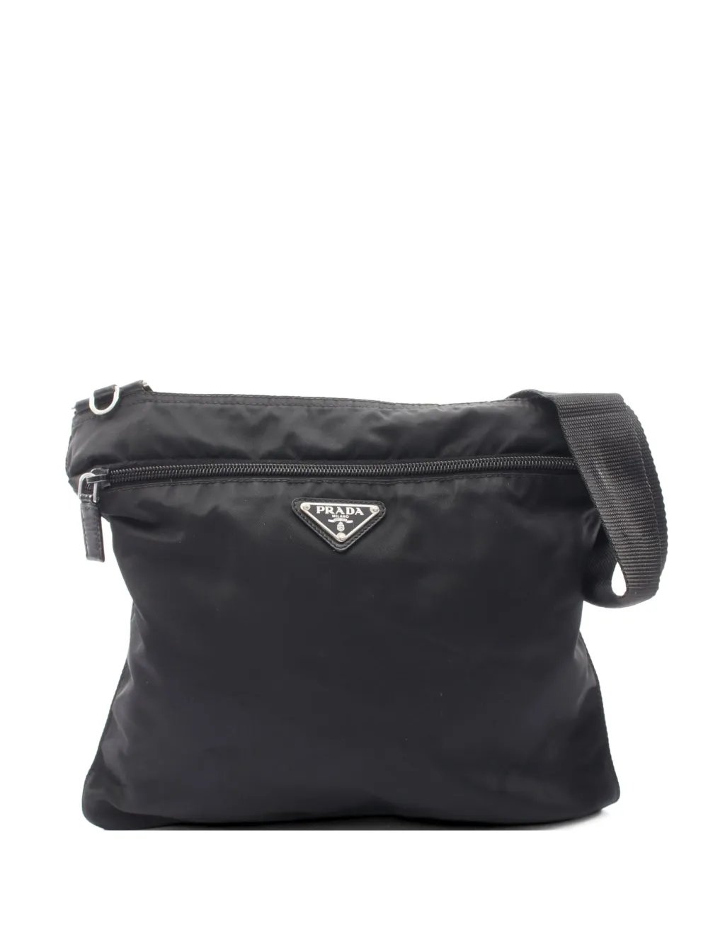 2000s triangle logo crossbody bag