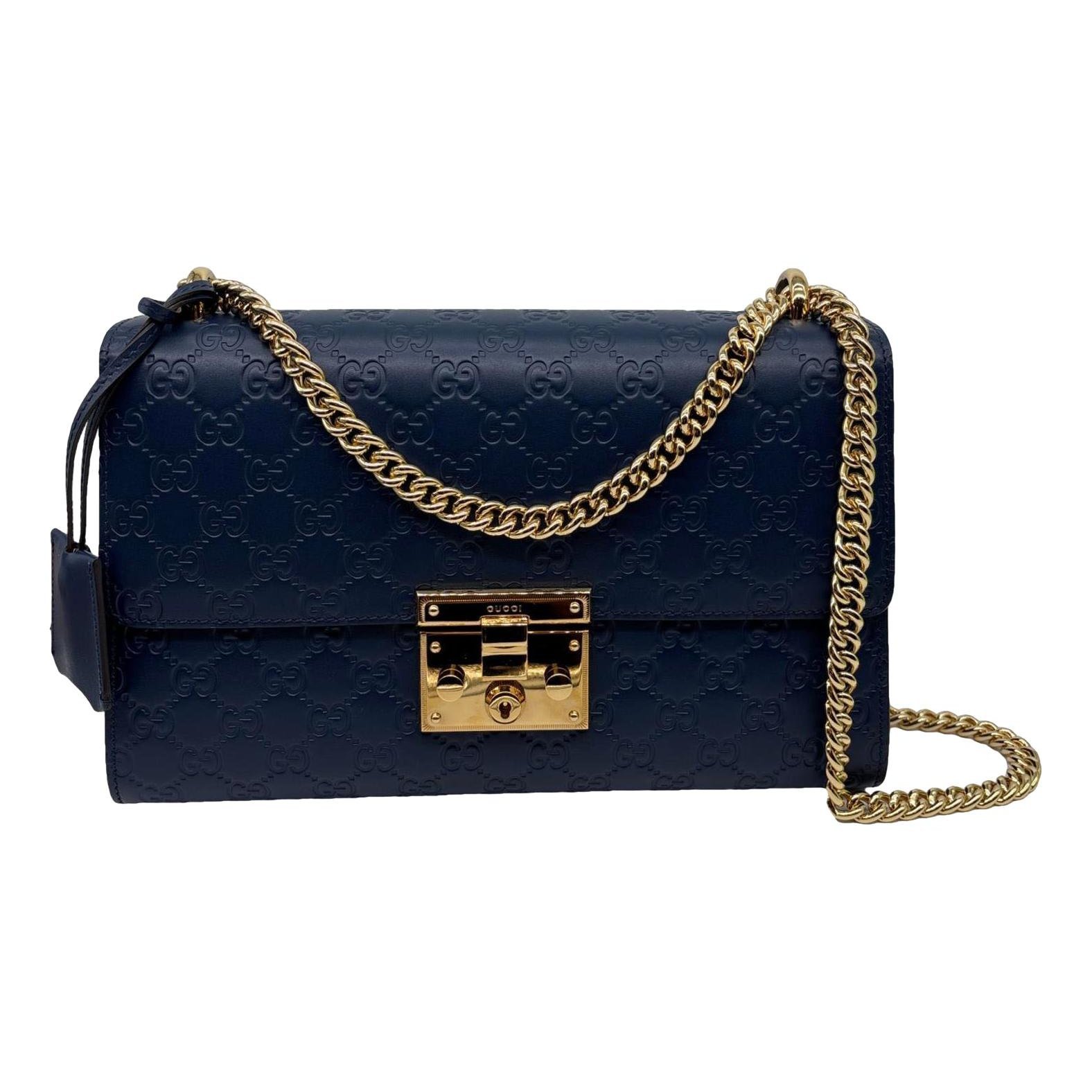 Padlock leather handbag