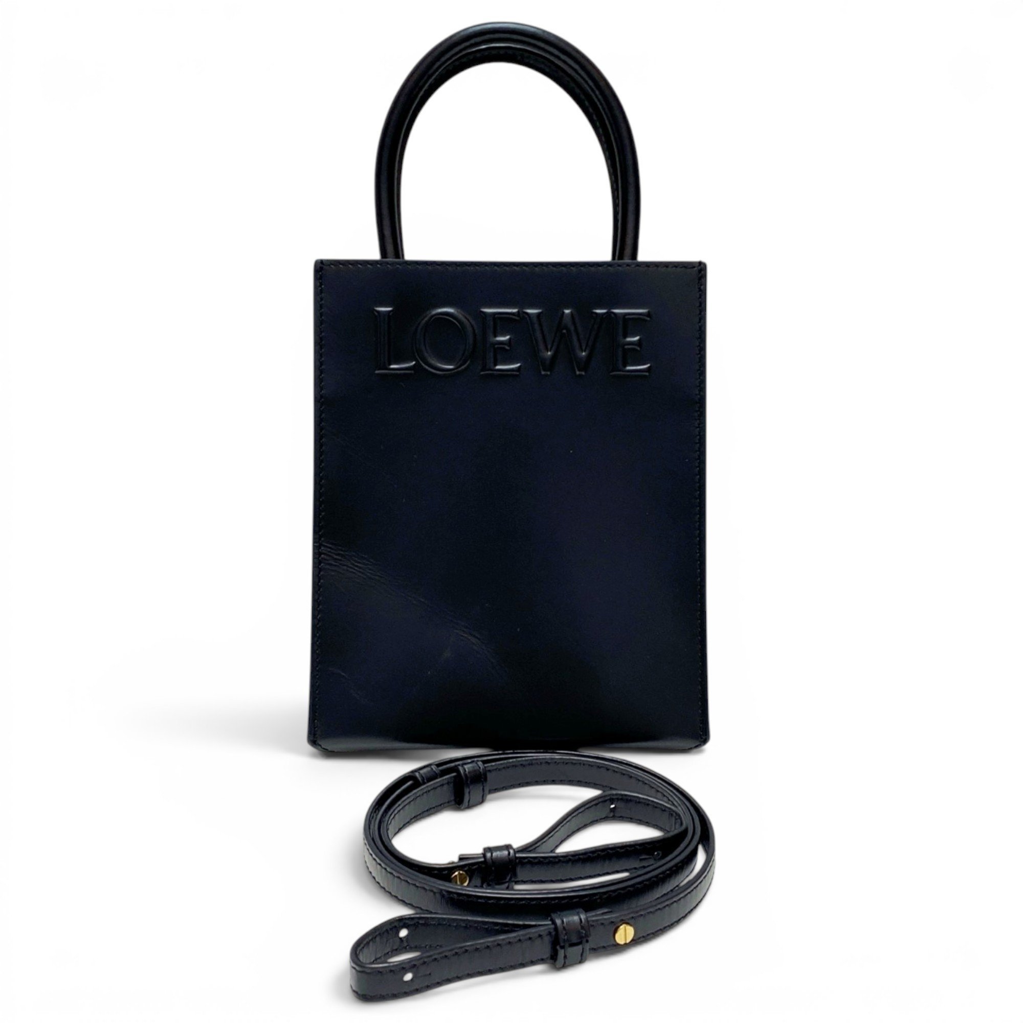 A5 leather handbag