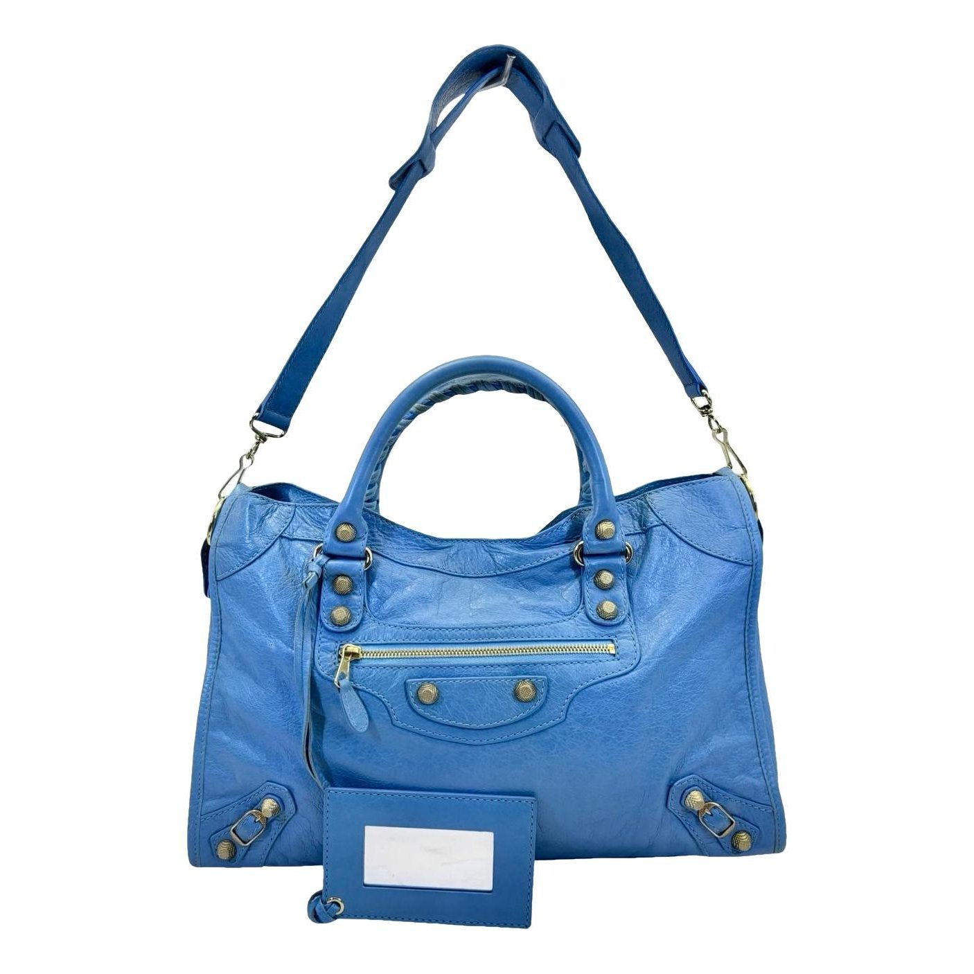 City leather handbag