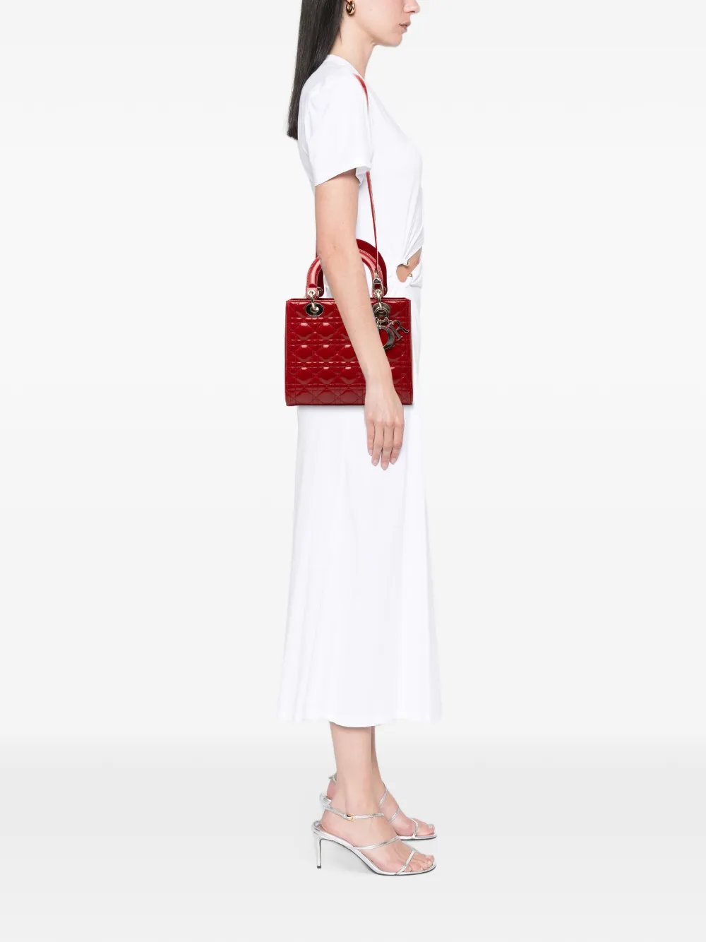 Dior 2013 Medium Patent Cannage Lady Dior satchel