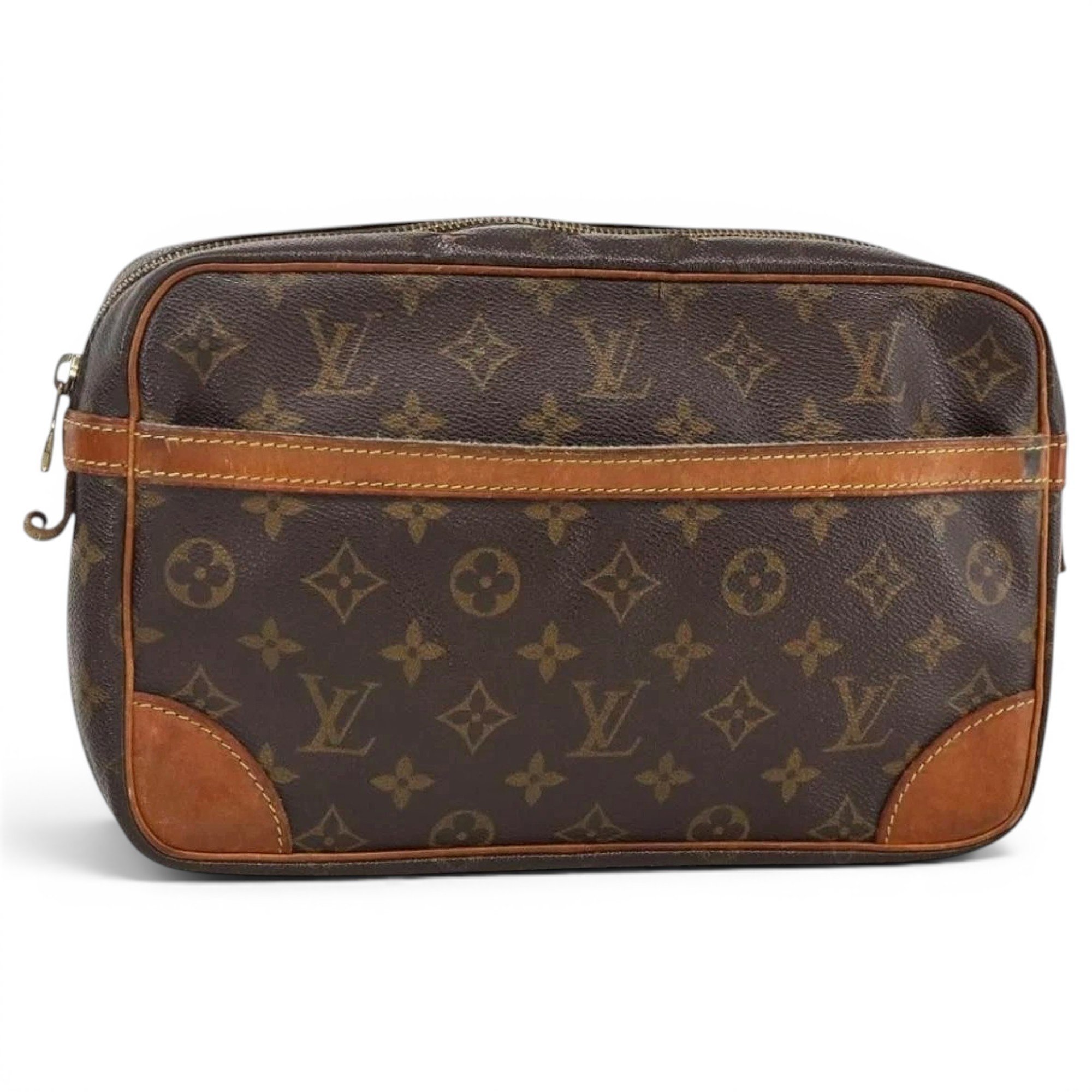 Leather clutch bag