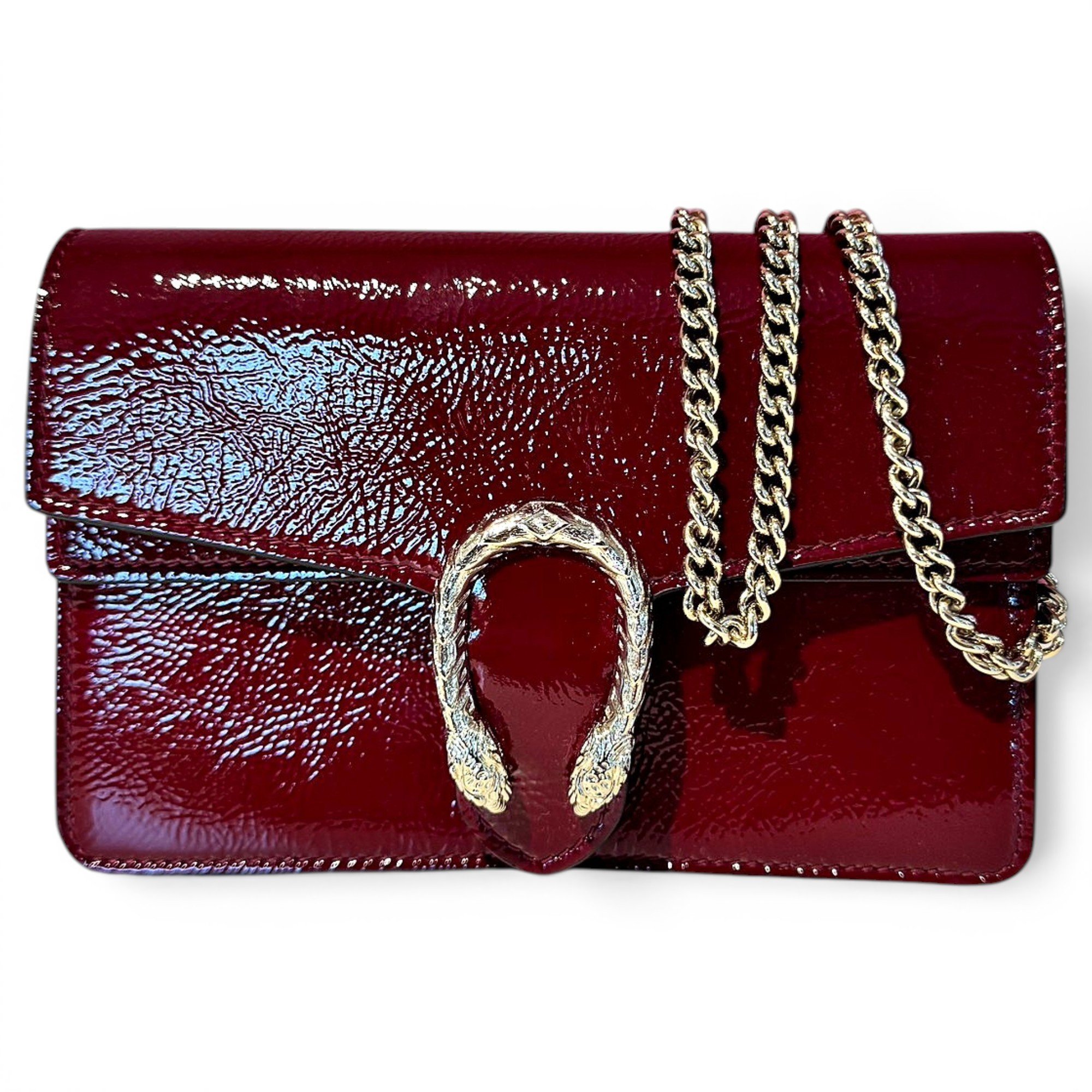 Dionysus Super Mini patent leather handbag