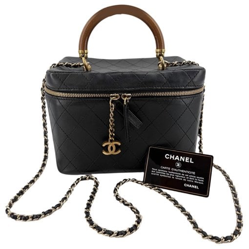 Vanity leather handbag