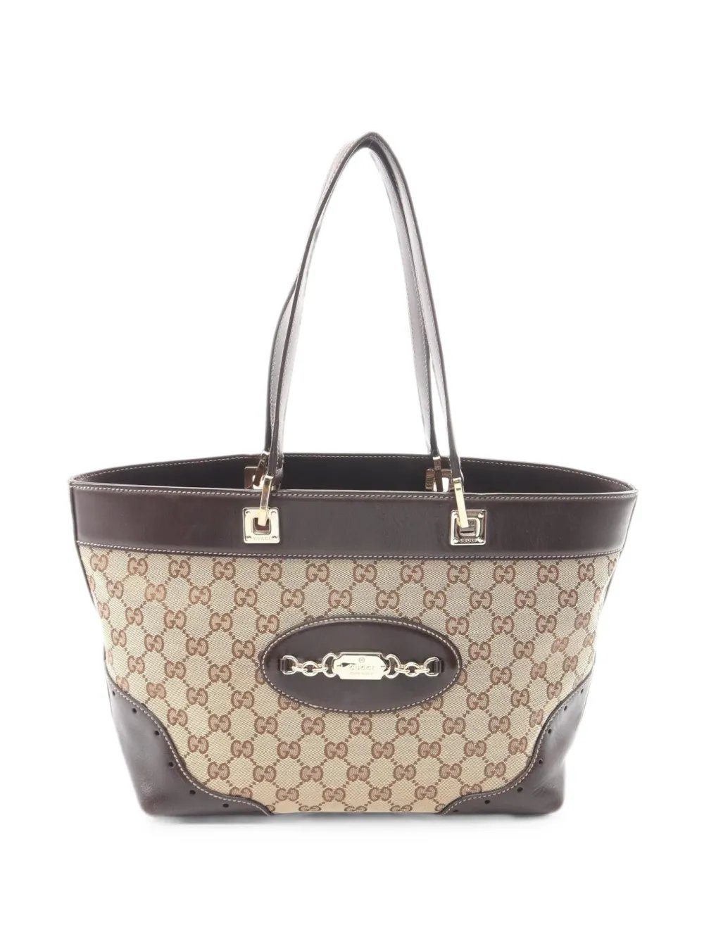 2000s GG Horsebit canvas tote bag