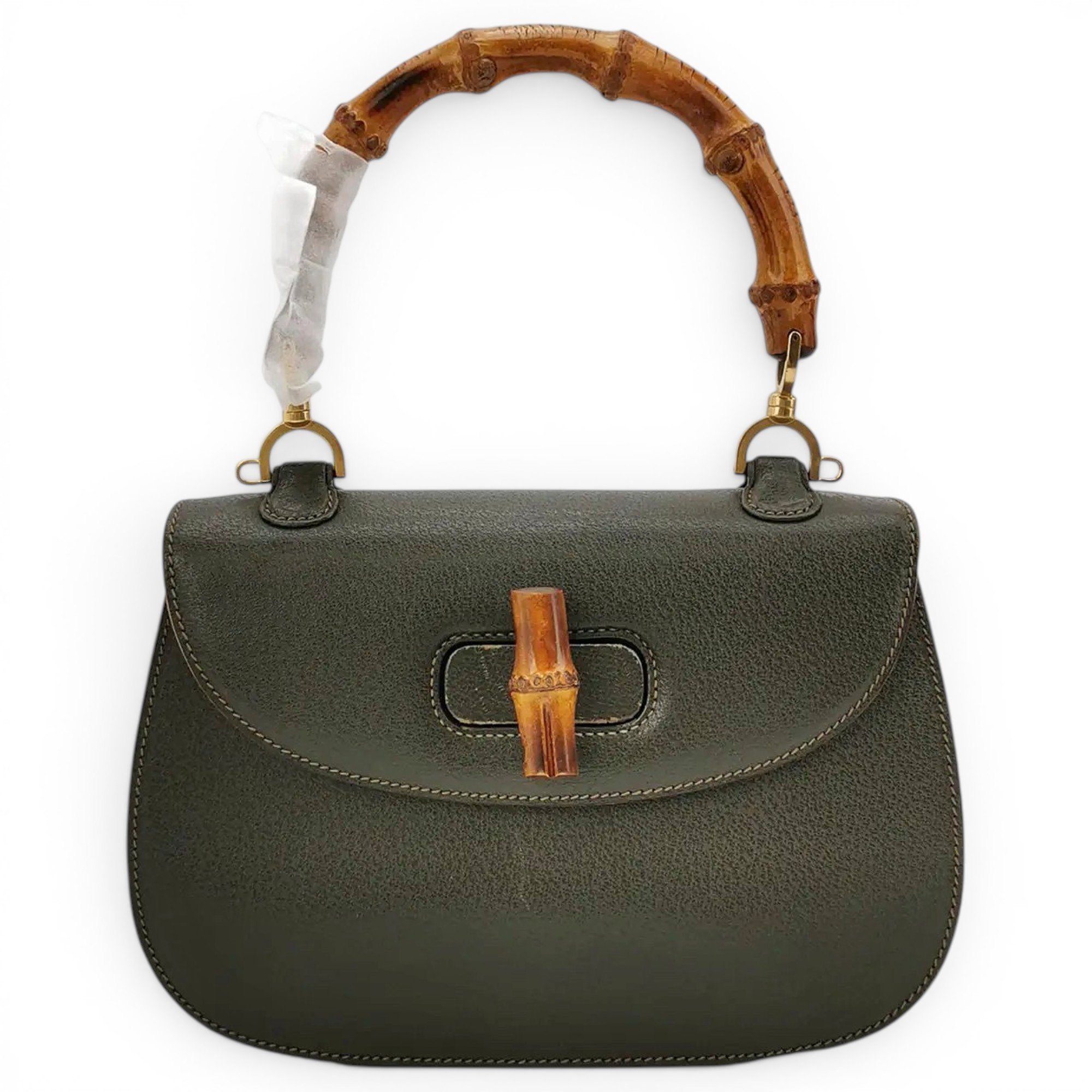 Bamboo leather handbag