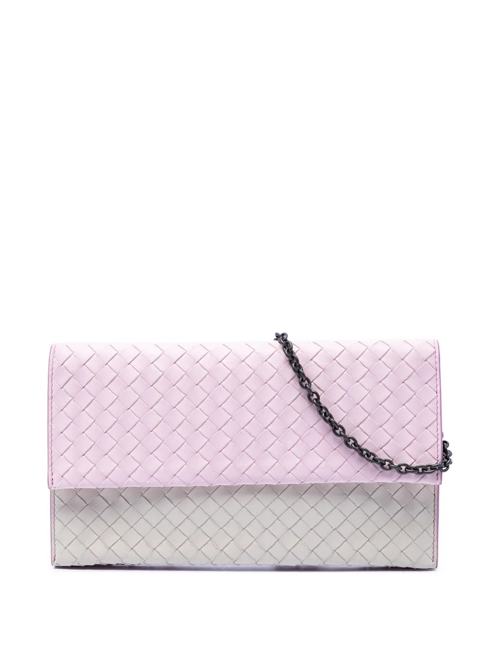2012-2026 Bicolor Nappa Intrecciato Wallet On Chain crossbody bag