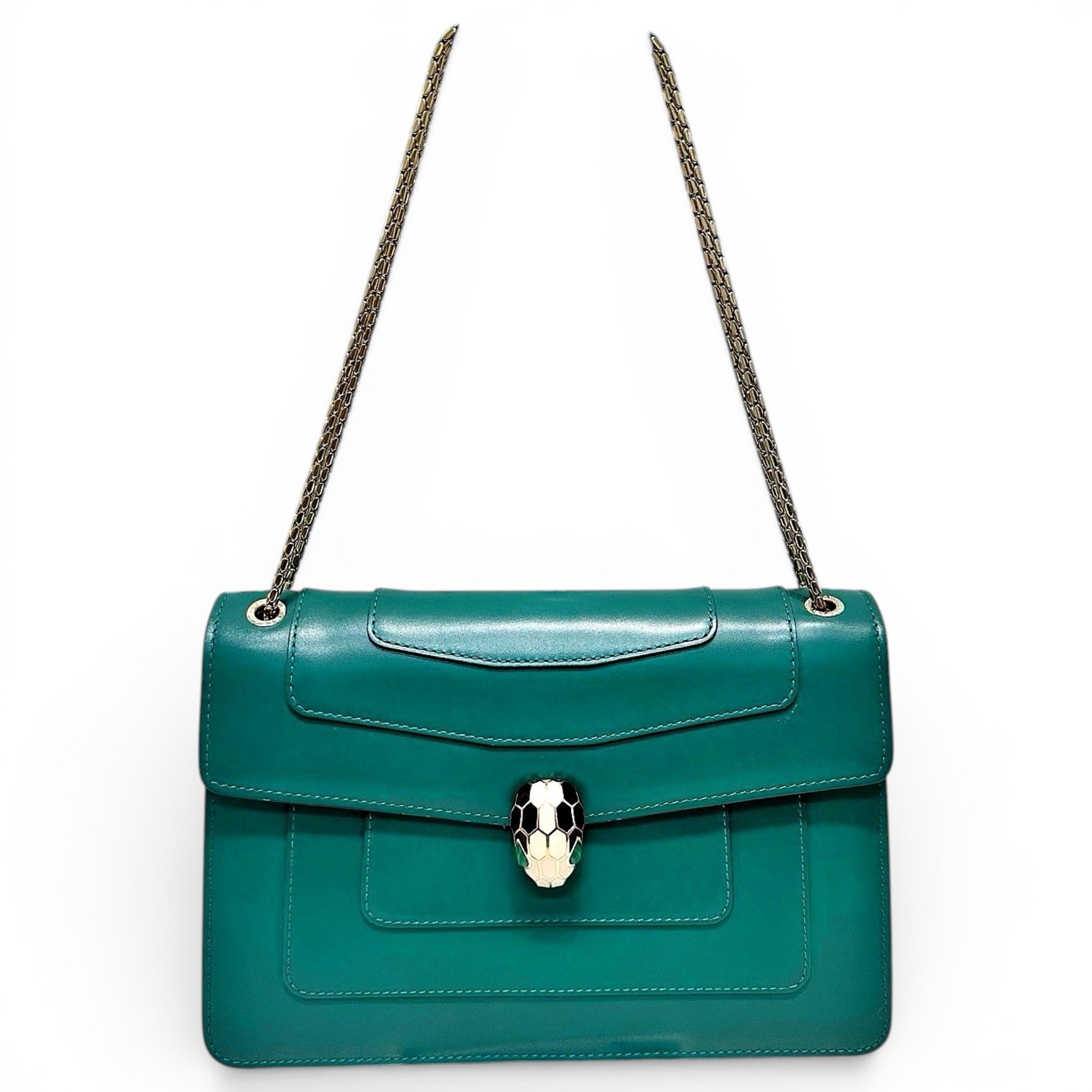 Serpenti leather handbag