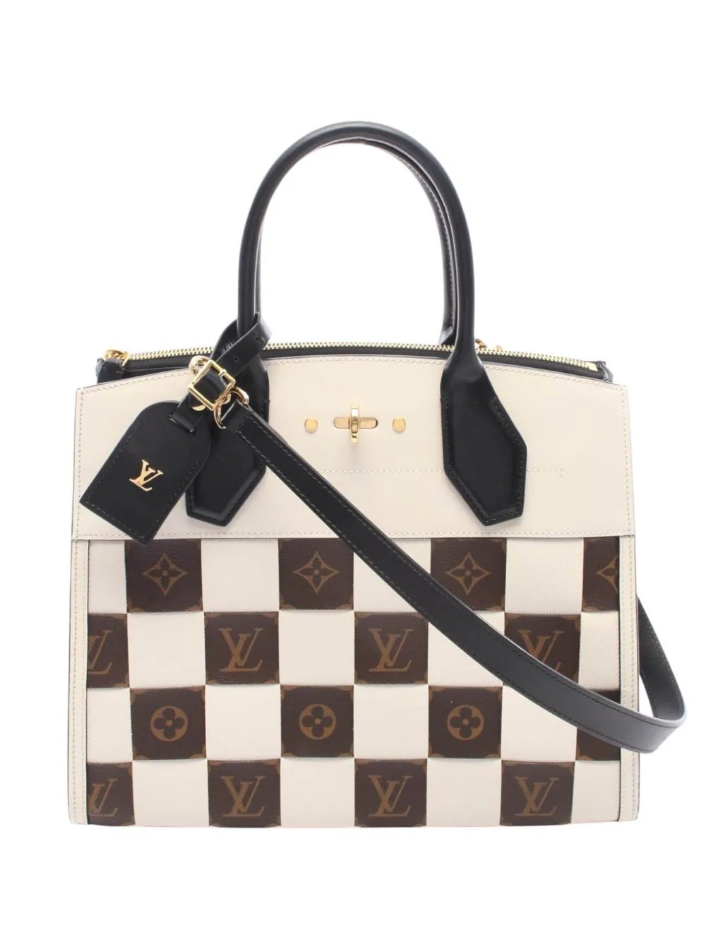 2019 Damier Tressage City Steamer MM satchel