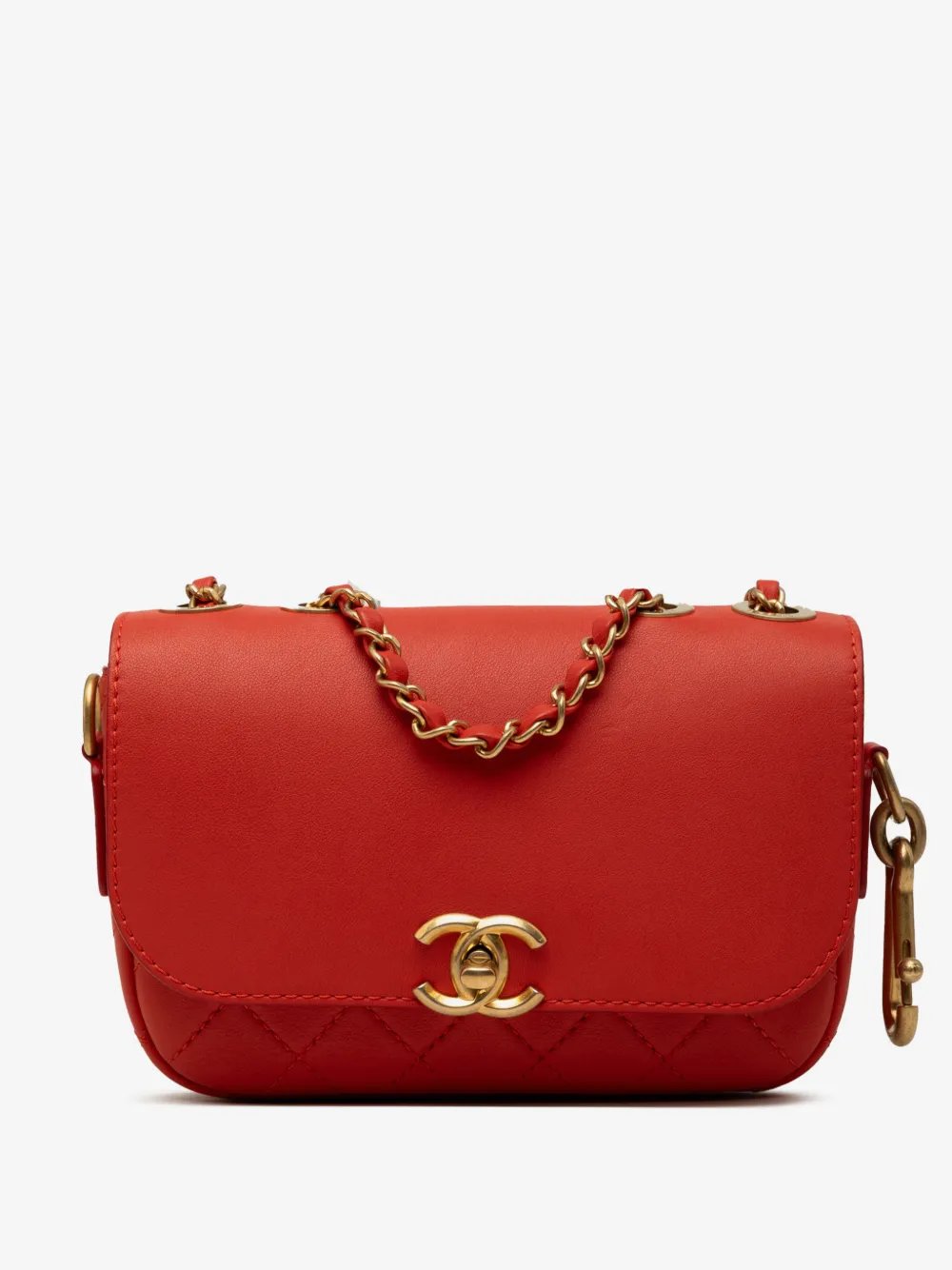 2019 Quilted Calfskin Multi Pouching Flap shoulder bag