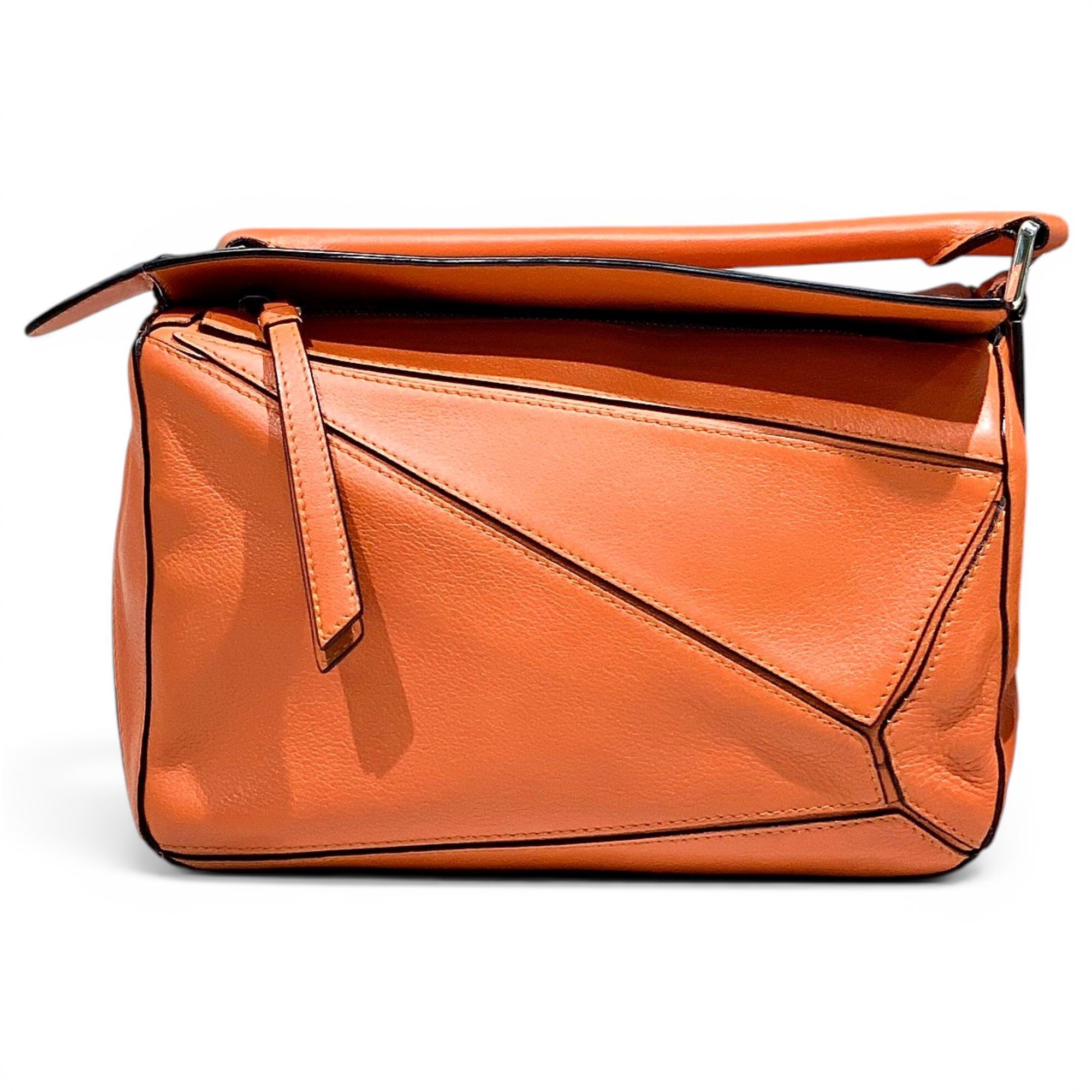 Puzzle leather handbag