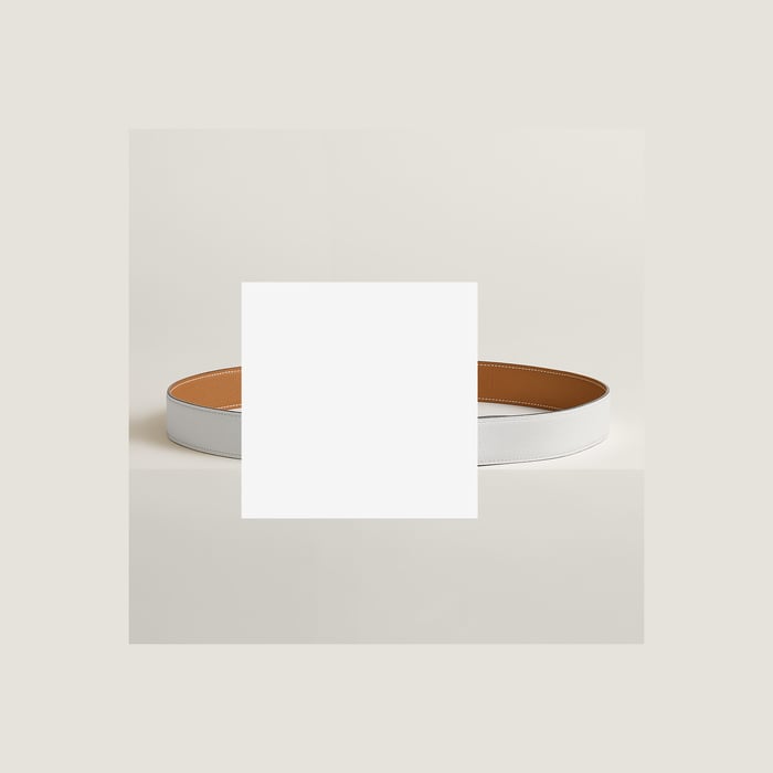 H Striee Belt Buckle & Reversible Leather Strap 32 MM