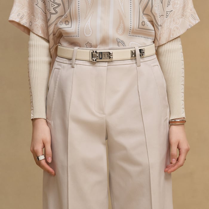 Beige Avoine Cropped Pants