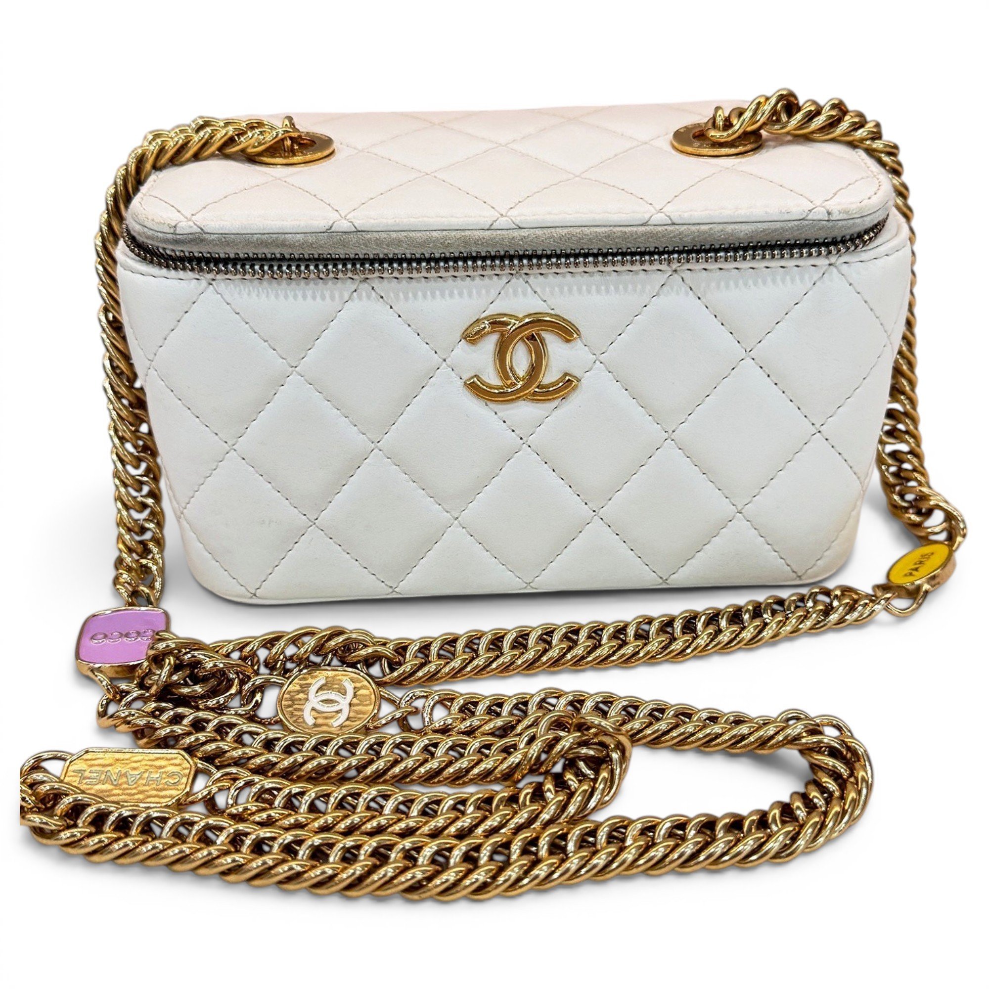 Vanity leather handbag