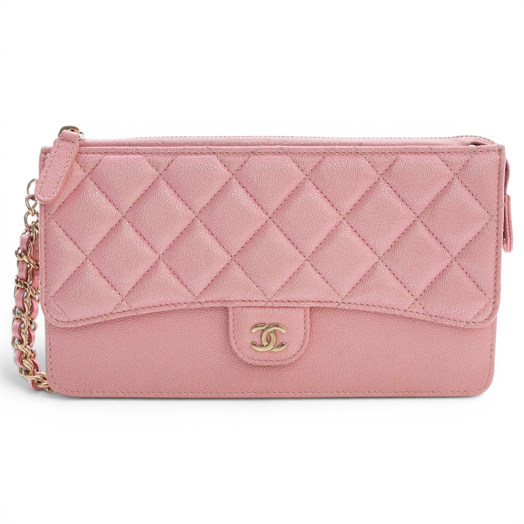 Leather clutch bag
