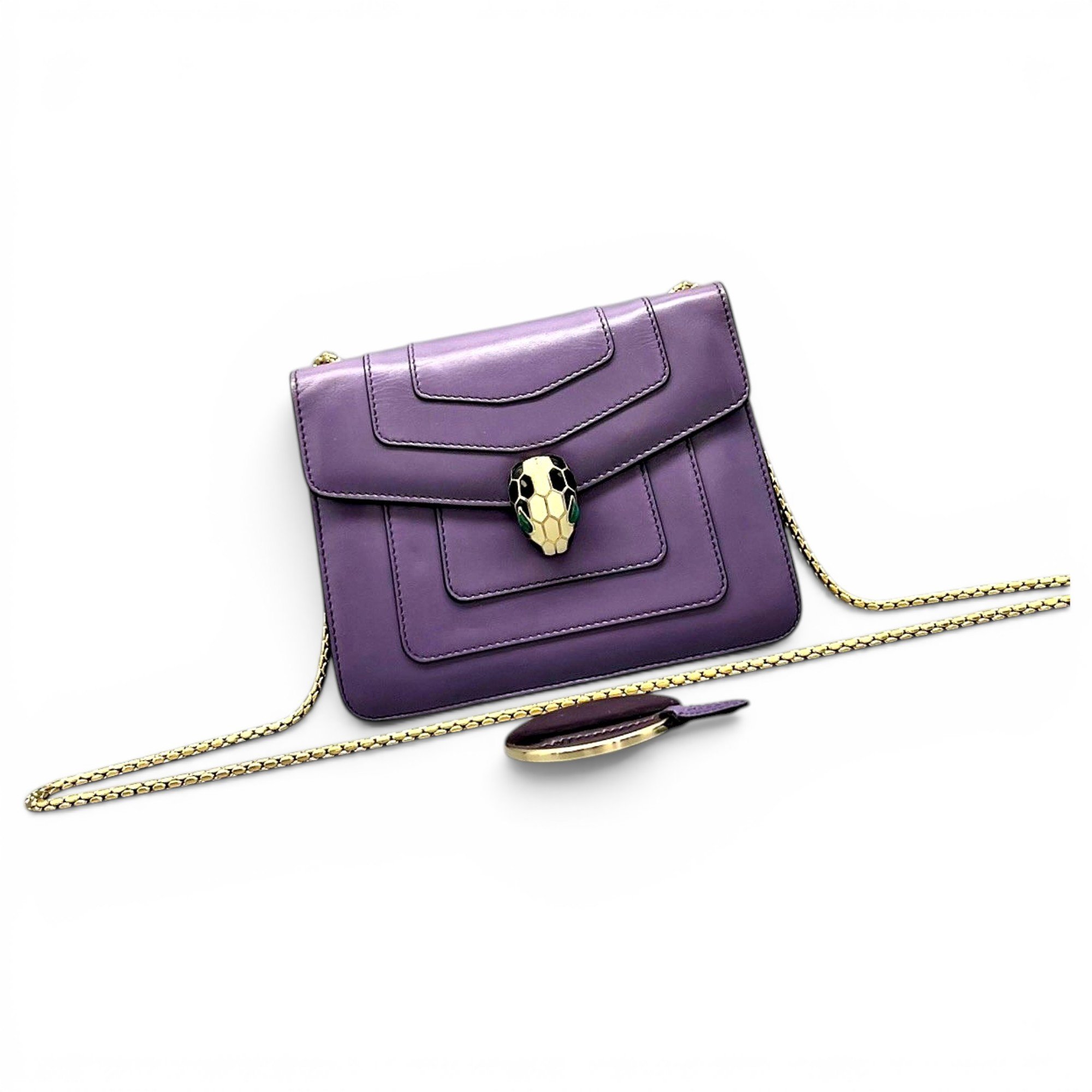 Serpenti leather handbag