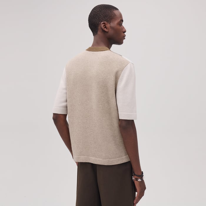 Biscotte Cashmere "Intarsia Equithagore" Crewneck Sweater