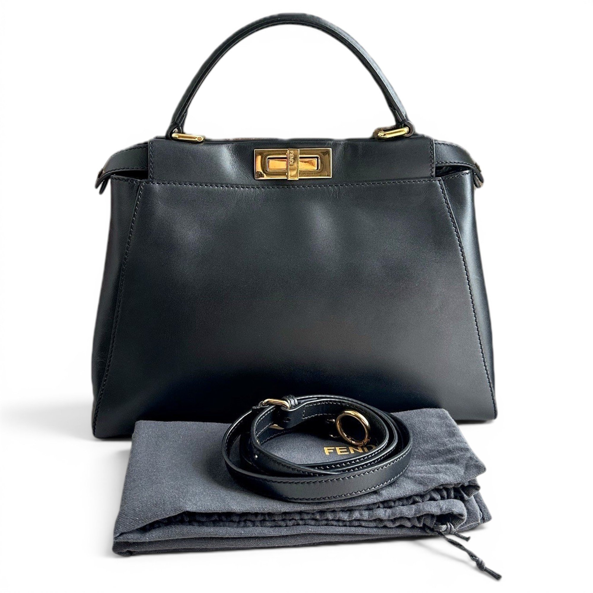 Peekaboo leather handbag