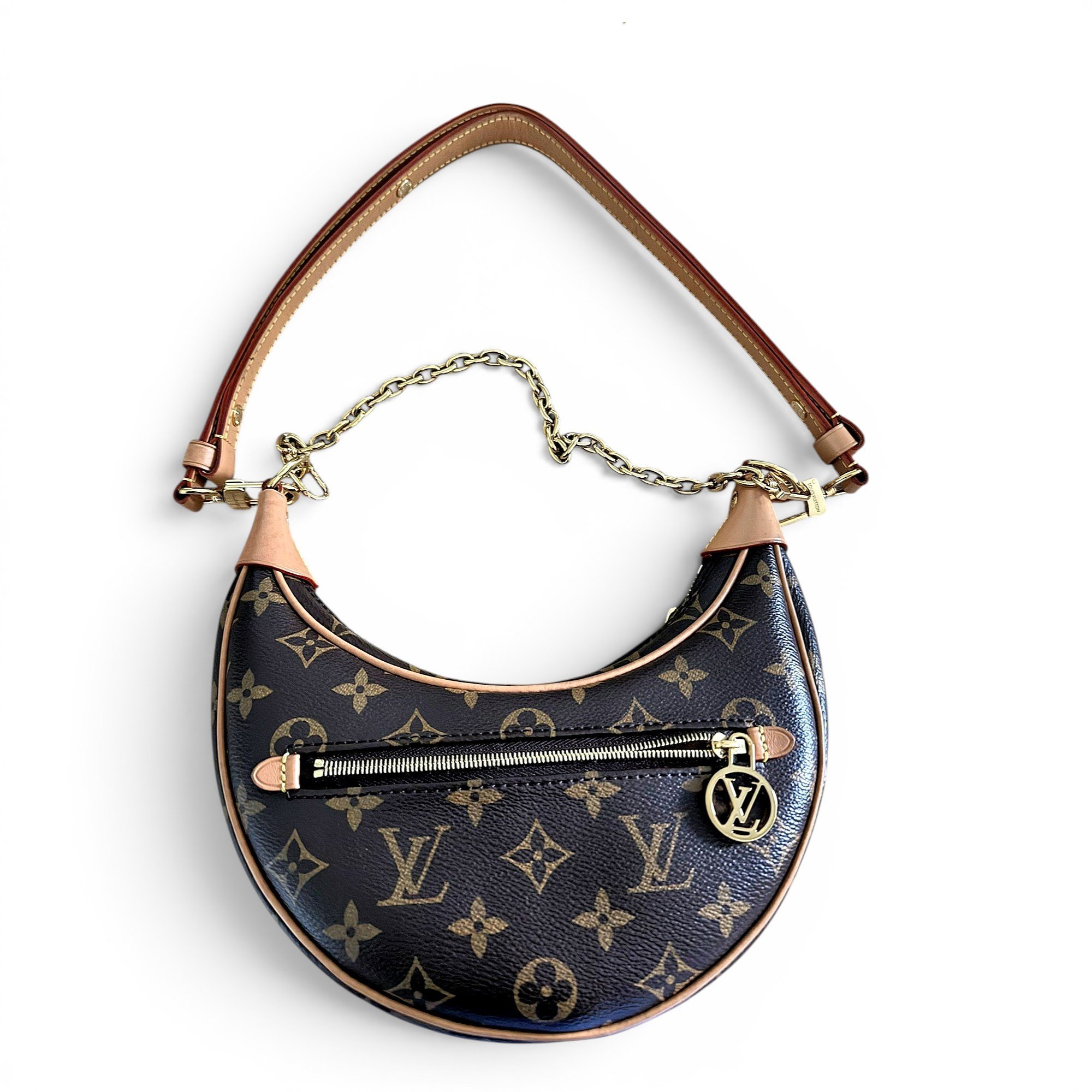 Loop leather handbag