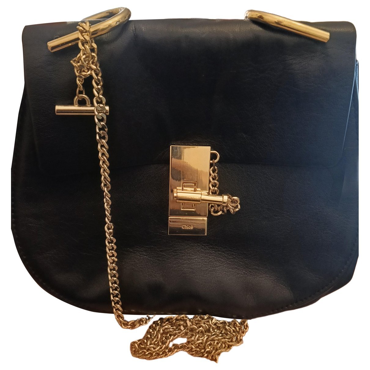 Leather clutch bag