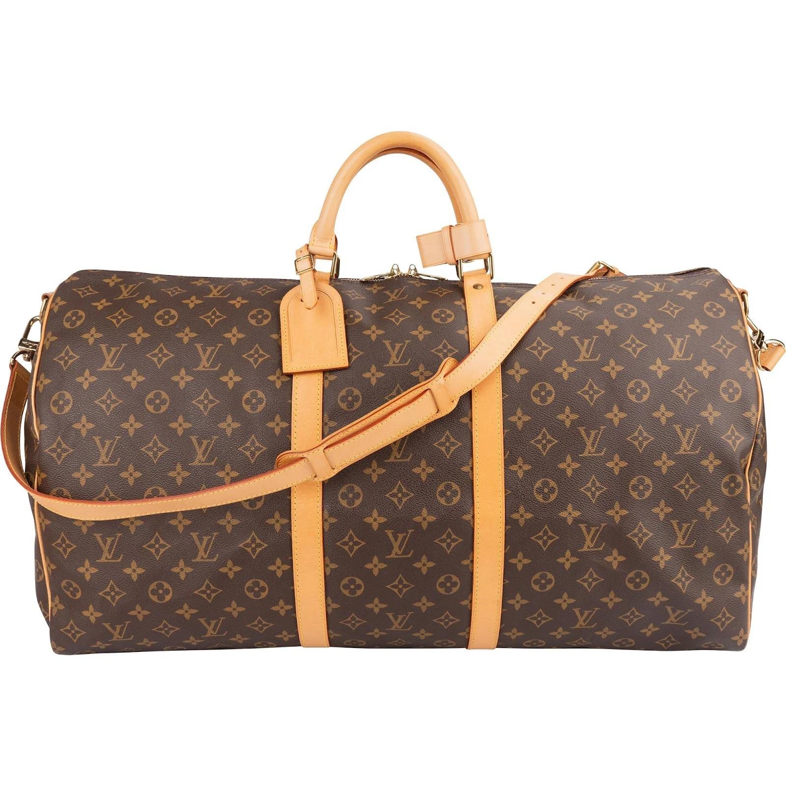 Keepall leather travel bag