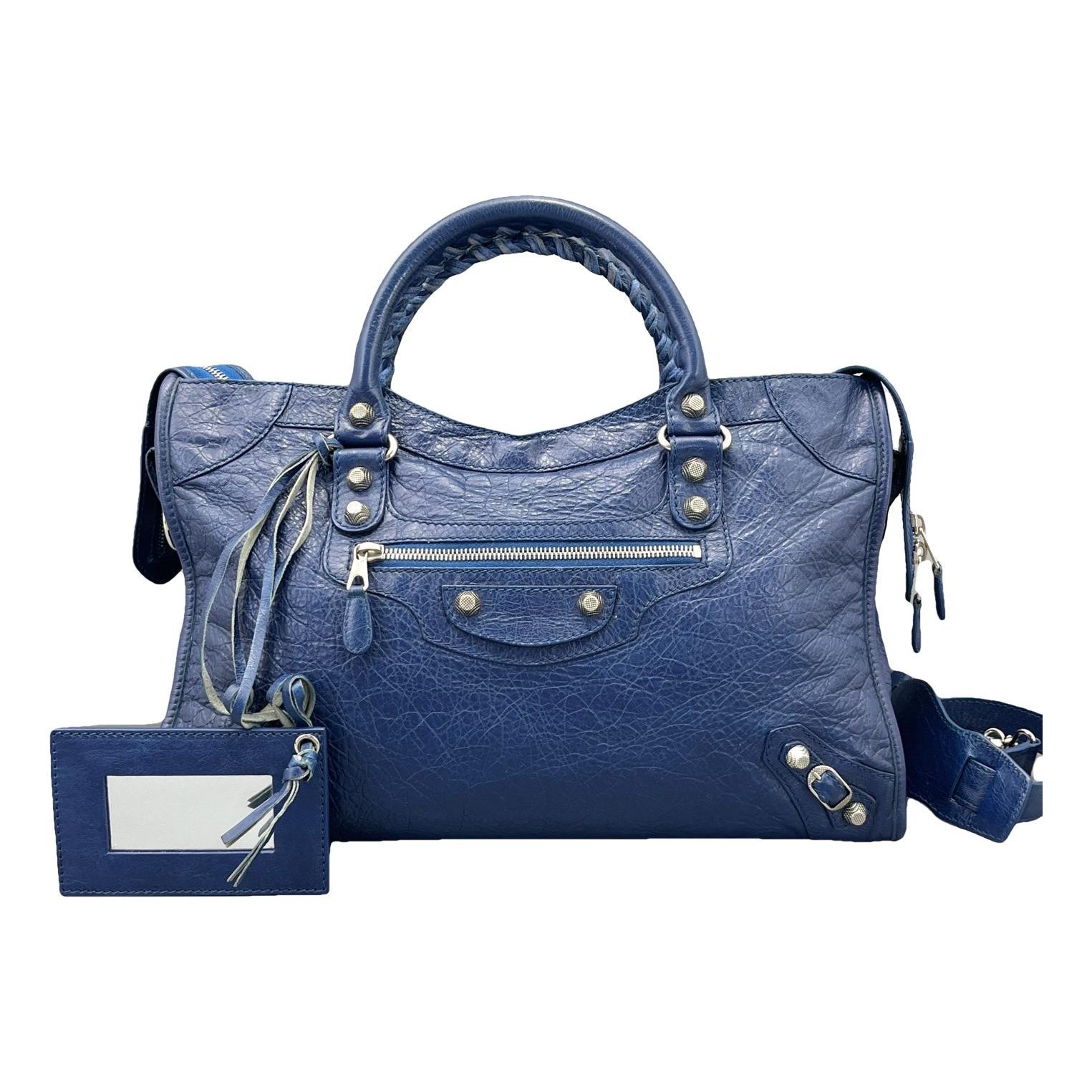 City leather handbag