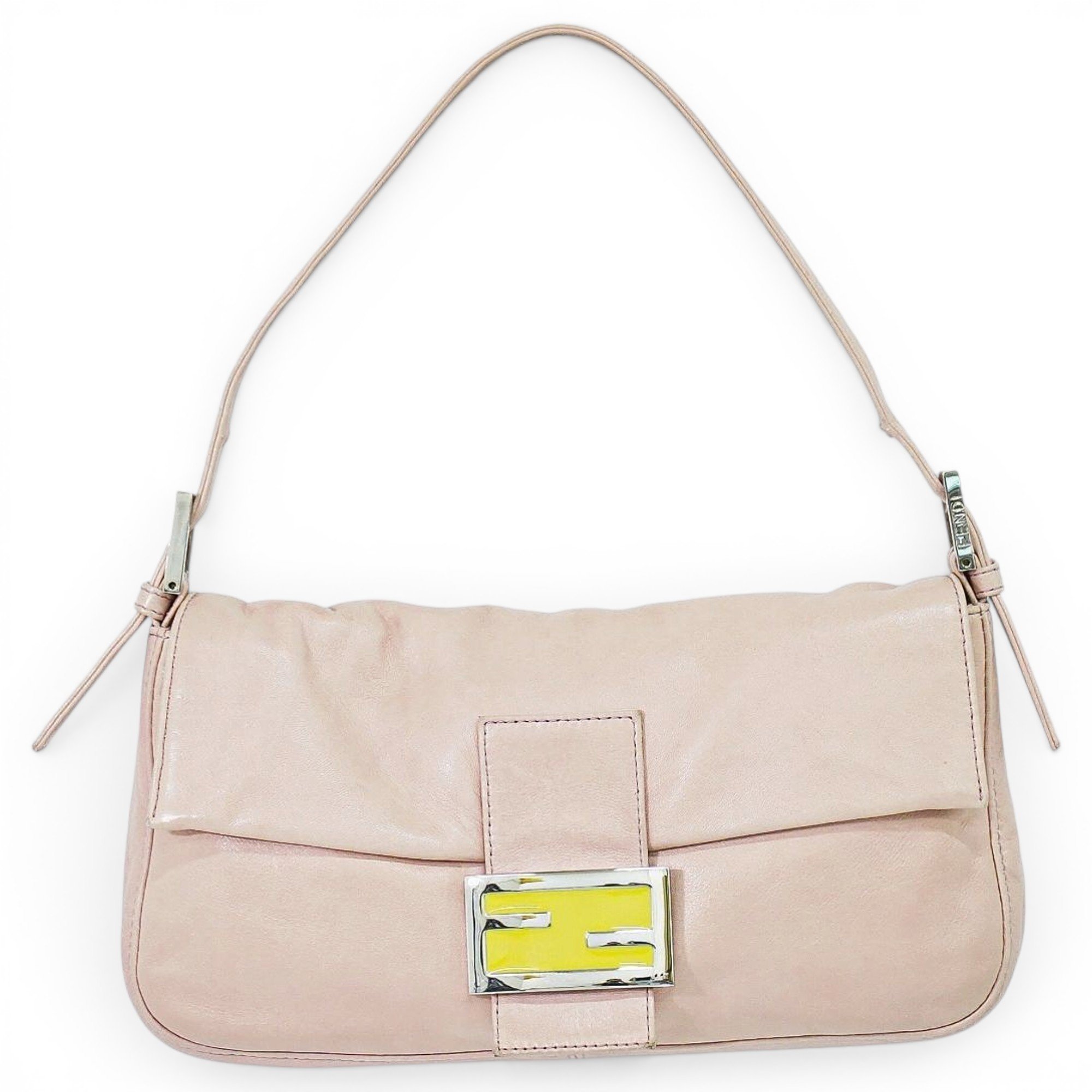 Pocket leather handbag