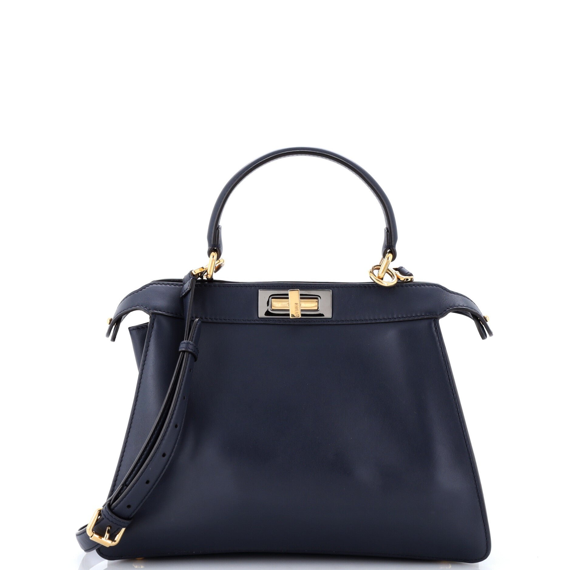 Peekaboo Bag Rigid Leather with Zucca Velvet Interior Regular