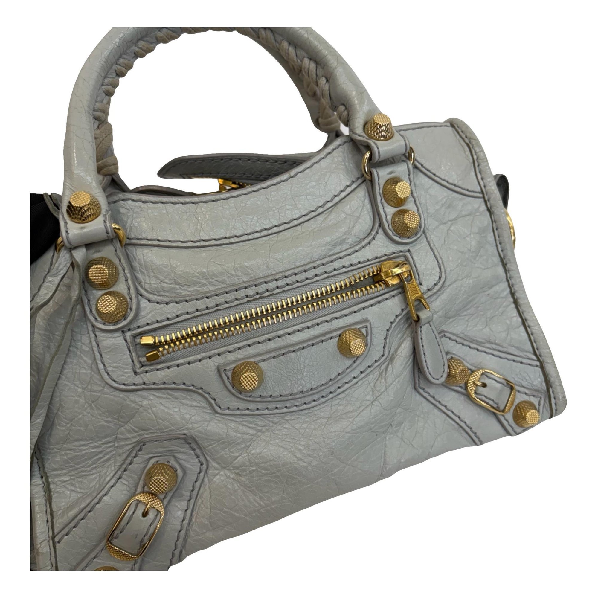 City leather handbag