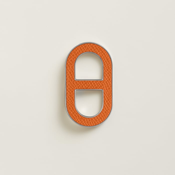 Orange Chaine d'Ancre Brooch