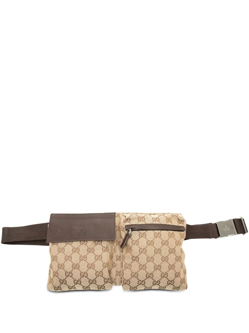 2000-2015 GG Canvas Double Pocket belt bag