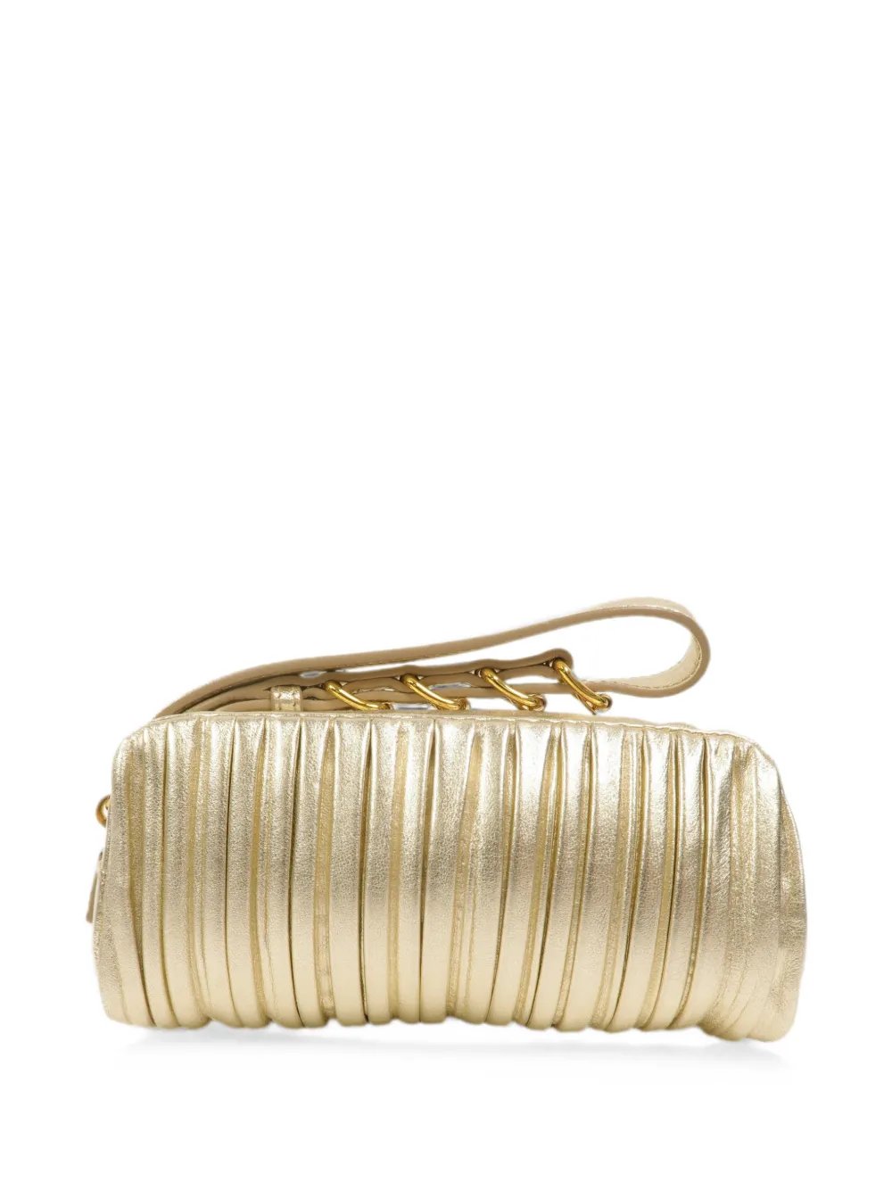 pleated clutch bag