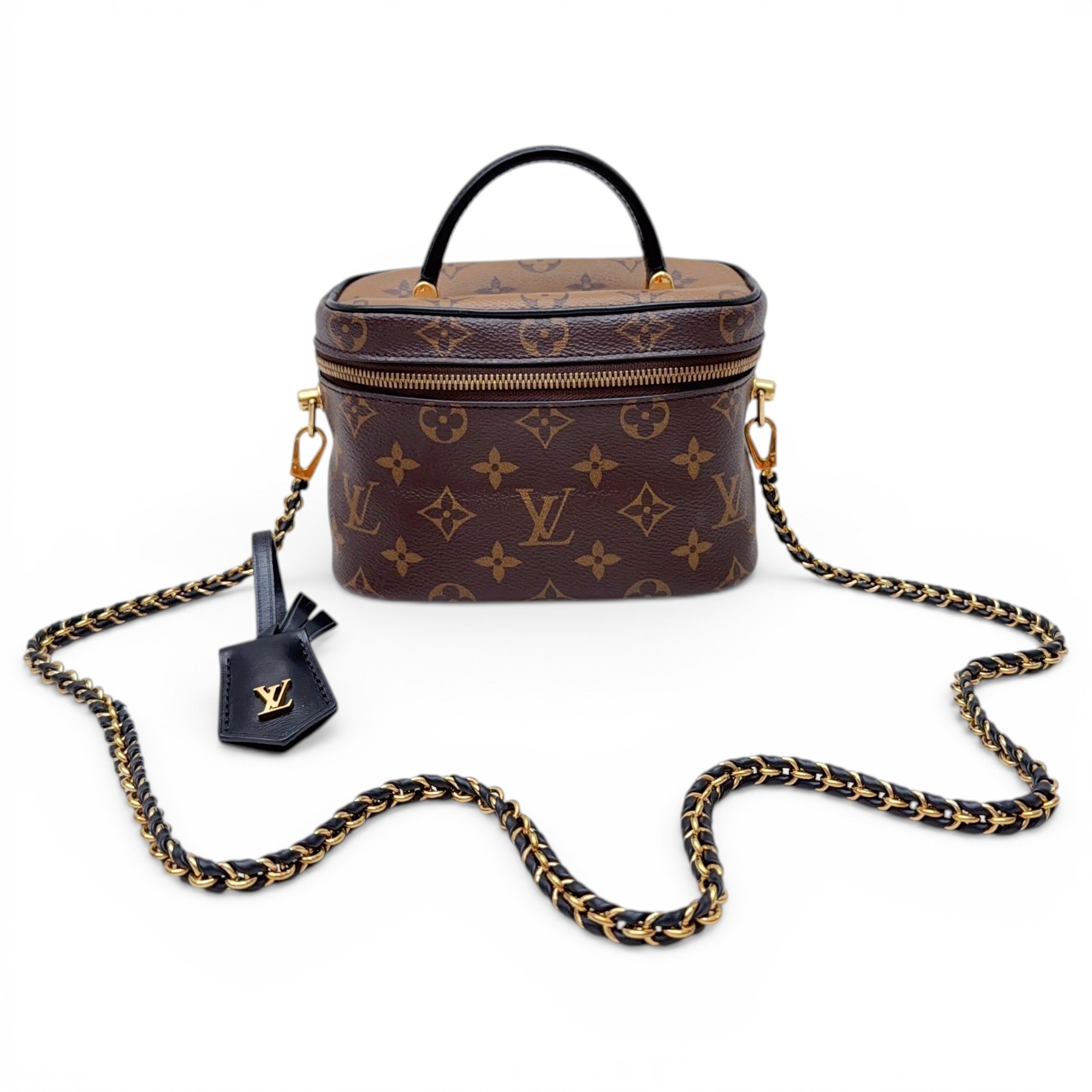 Vanity leather handbag