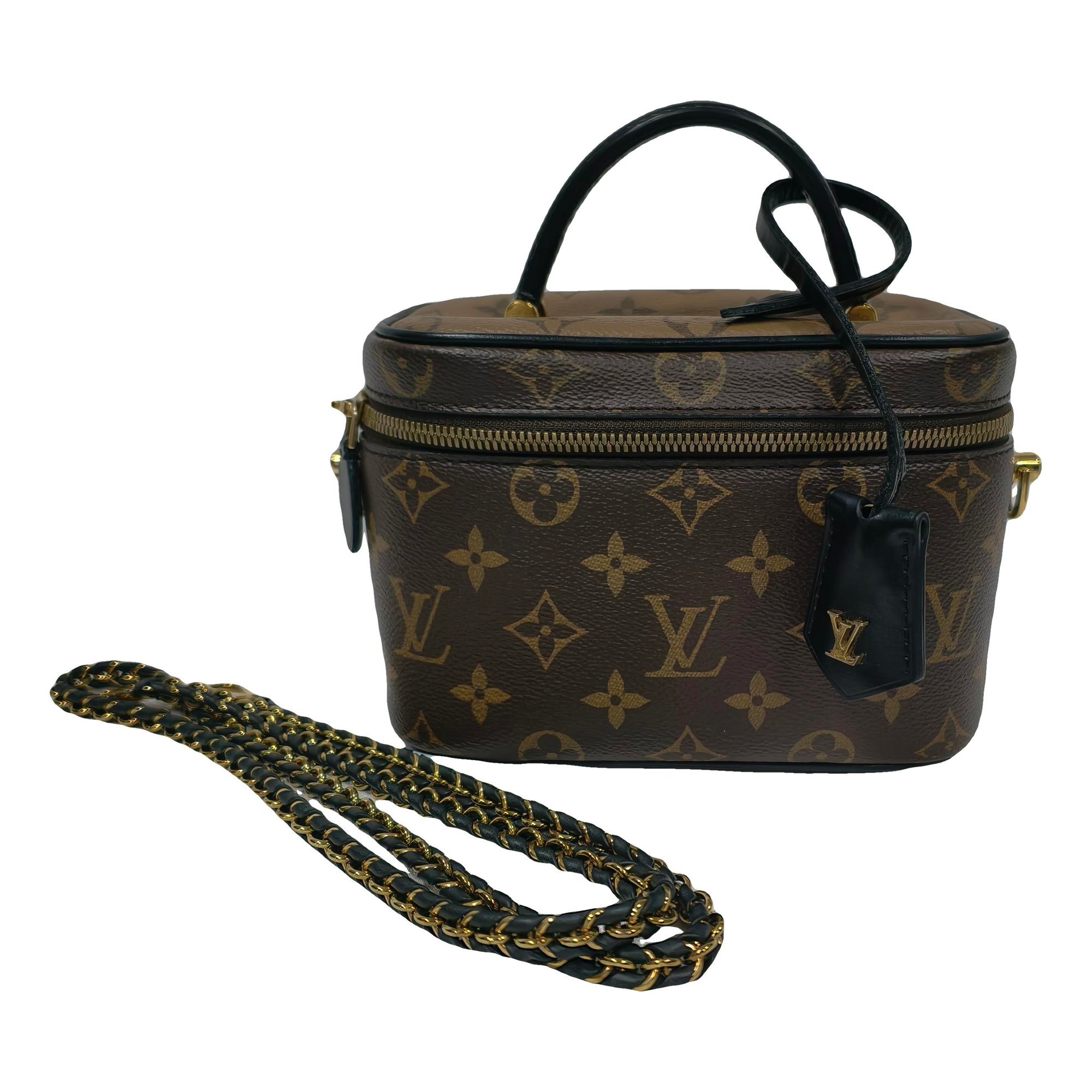 Vanity leather handbag