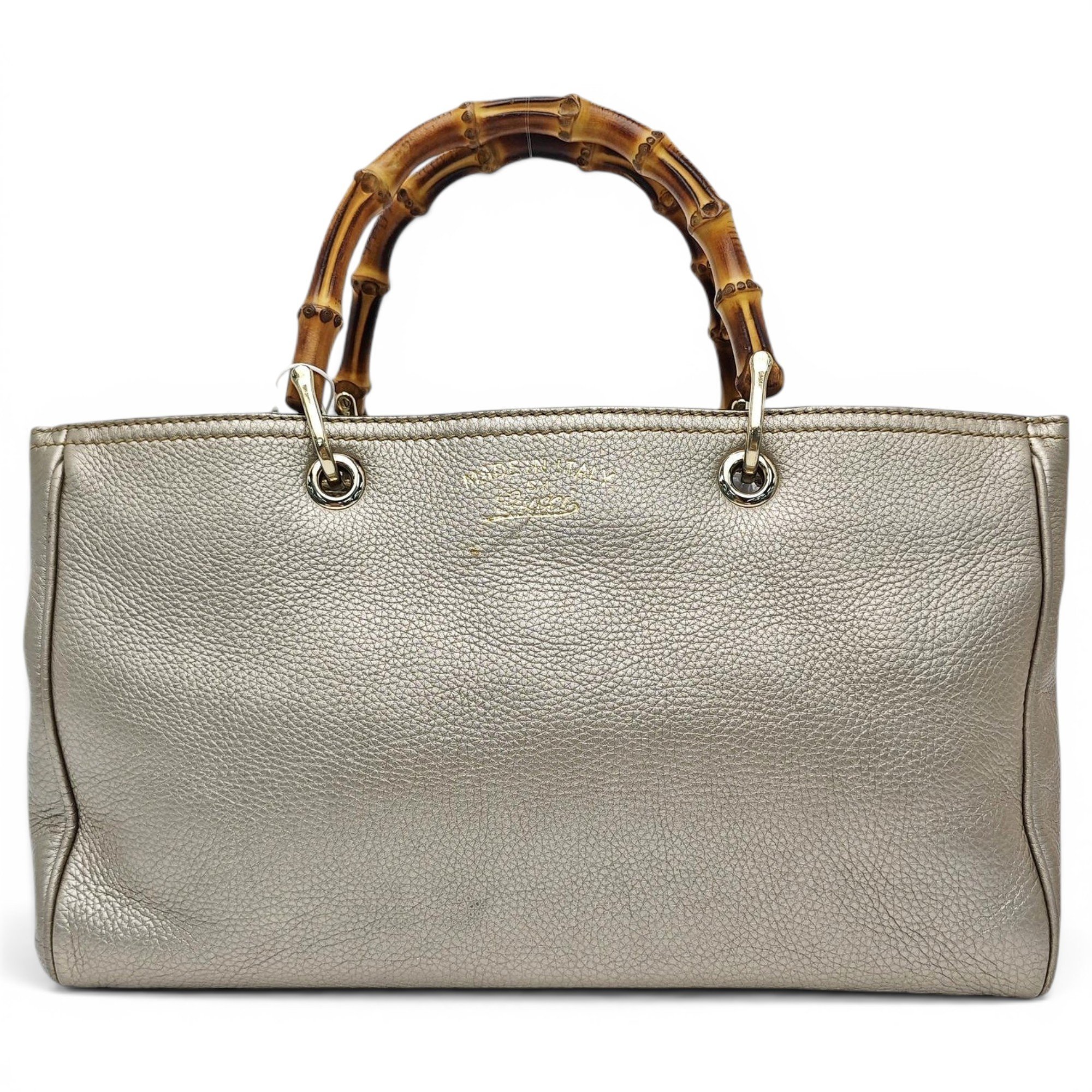 Bamboo Shopper leather tote