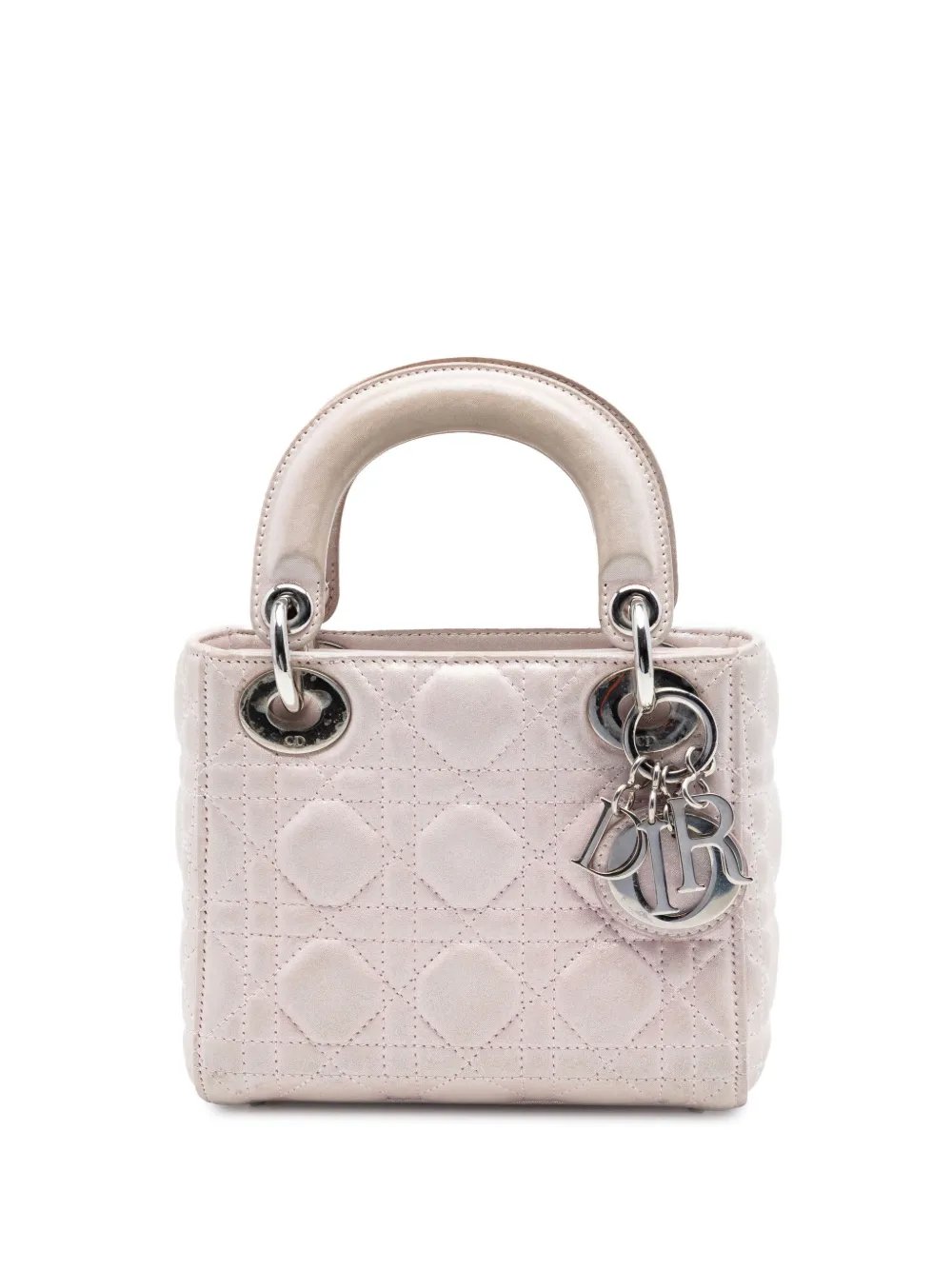 2015 Mini Iridescent Lambskin Cannage Lady Dior satchel