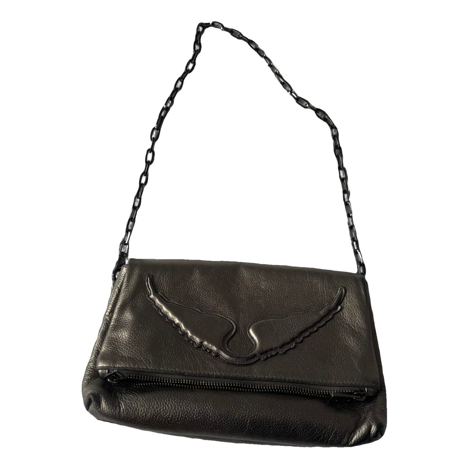 Leather clutch bag