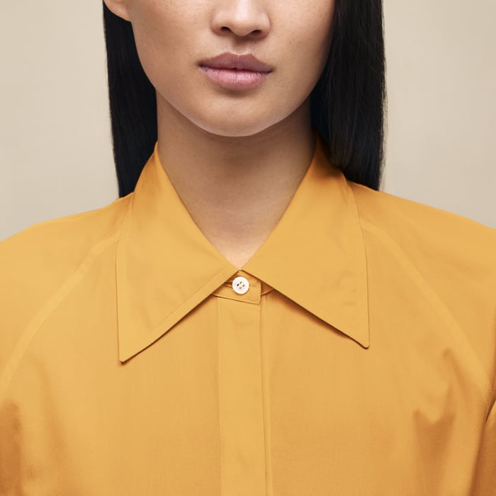 Marron Ocre Equestrian Shirt Dress