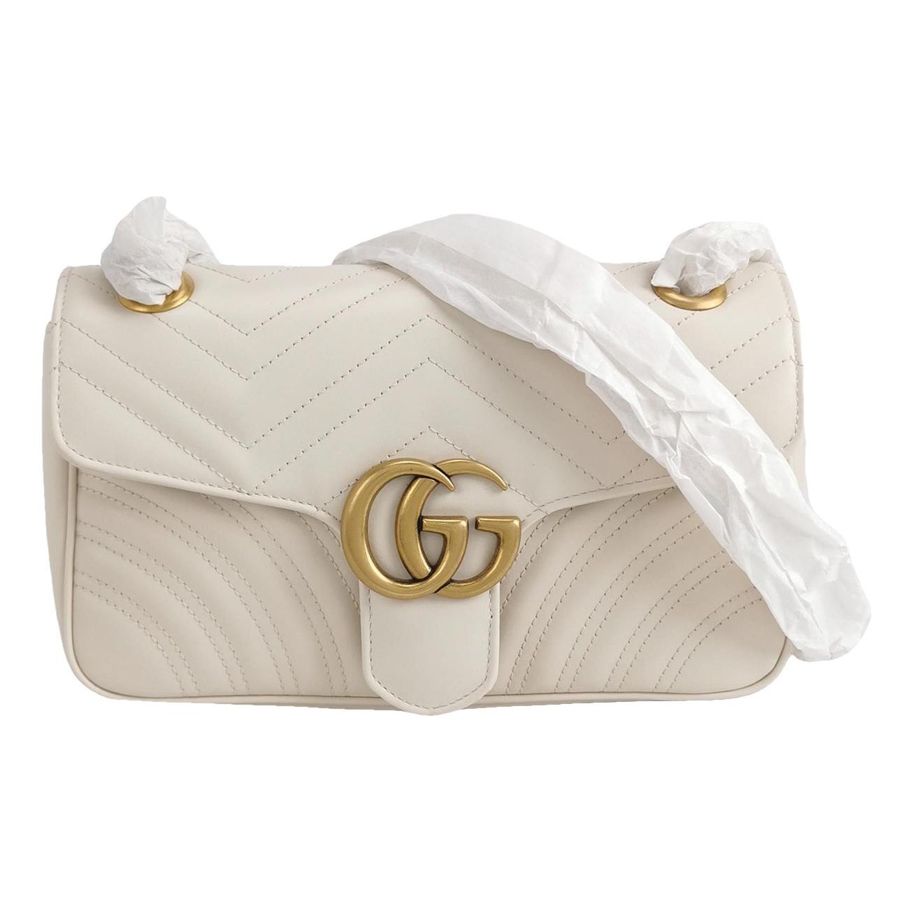 Pearly GG Marmont Flap leather crossbody bag